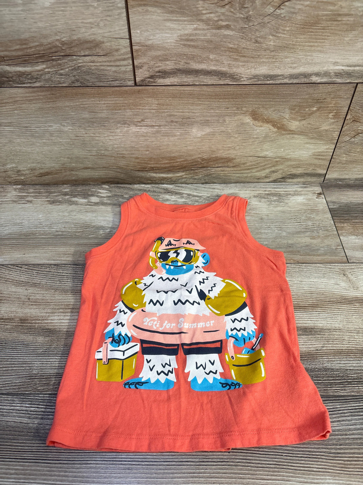 Old Navy Yeti For Summer Shirt Orange sz 4T