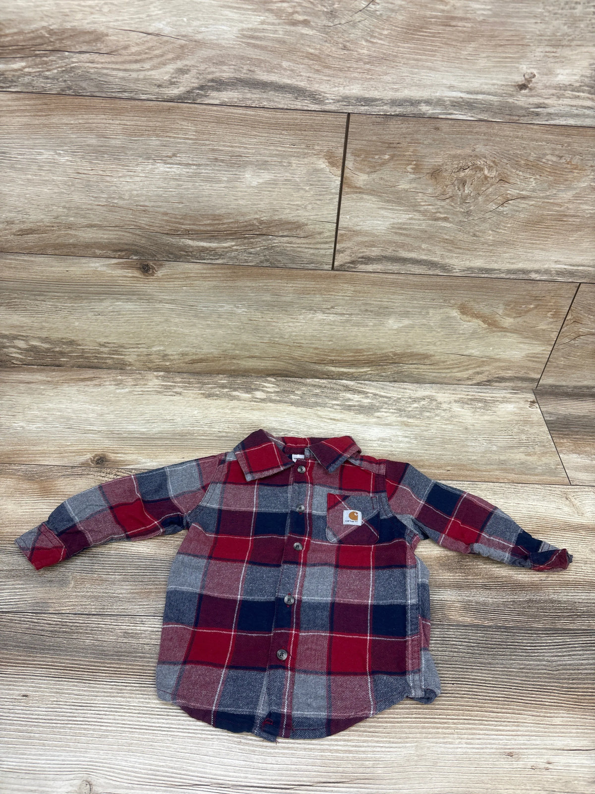 Carhart Button-Up Flannel Red sz 12m