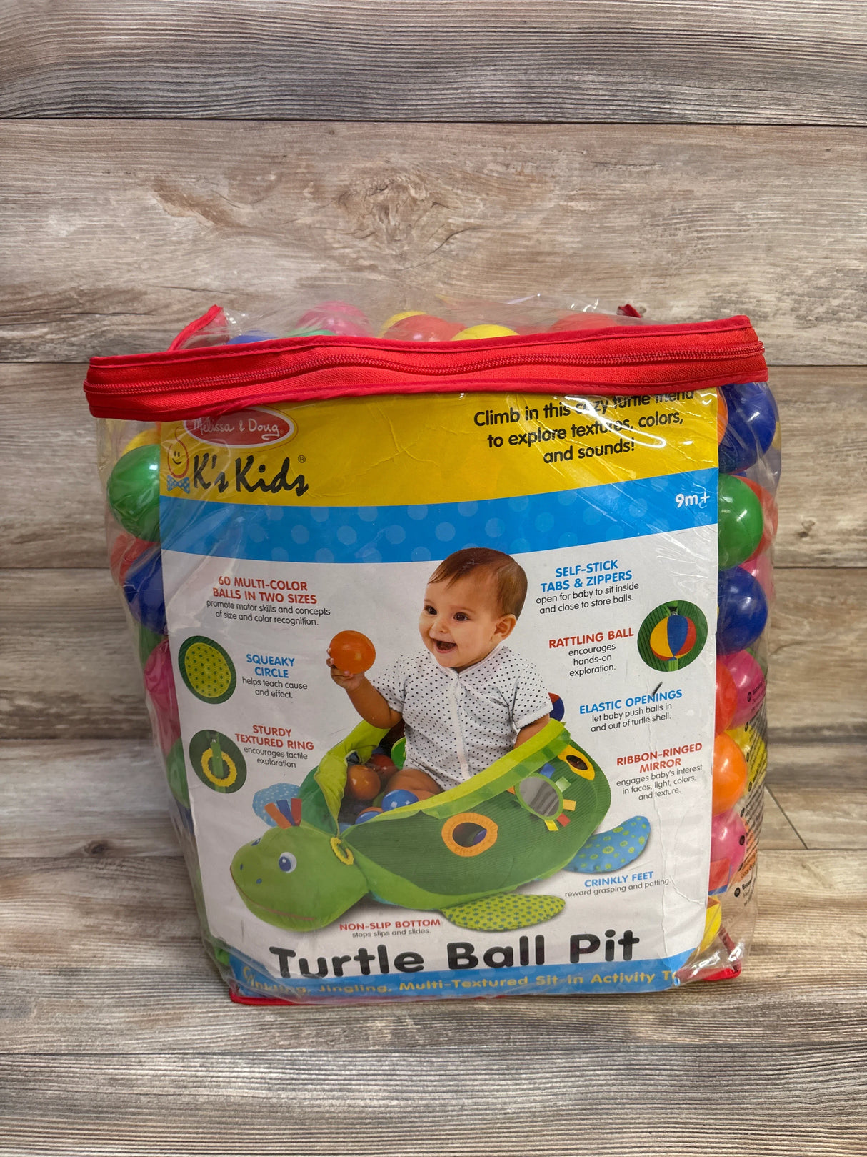 Melissa & Doug K's Kids Turtle Ball Pit with 180 Balls