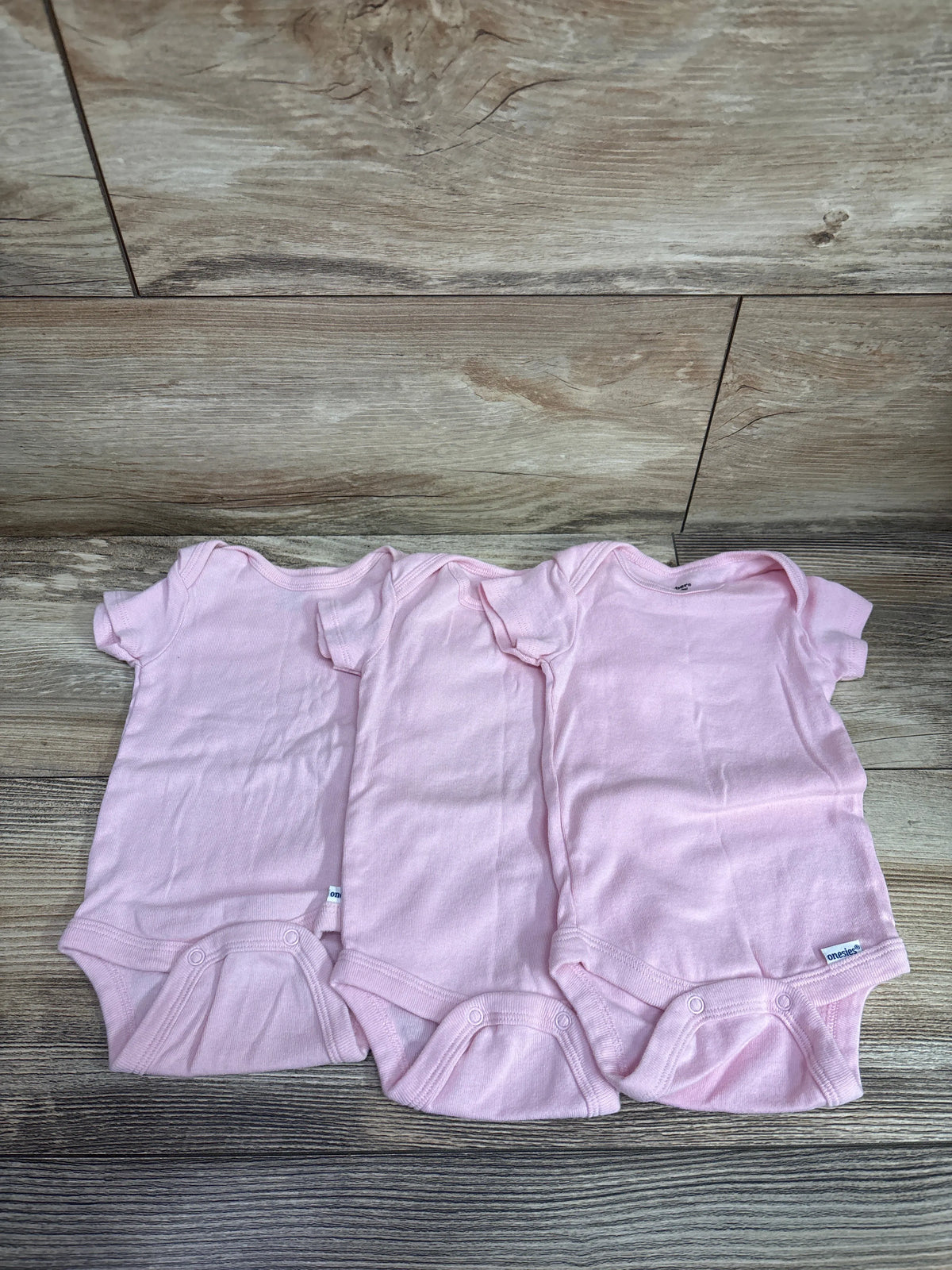 Gerber 3pk Bodysuits Pink sz 0-3m