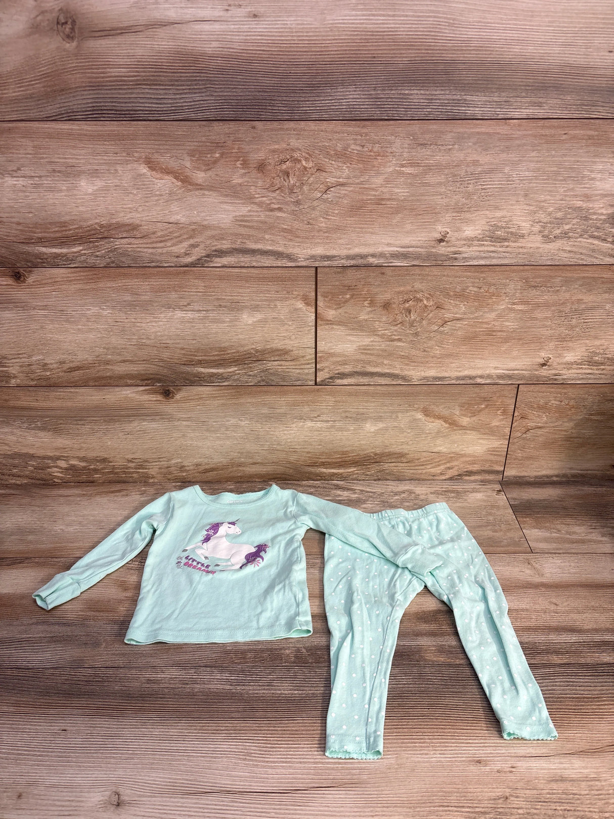 Carter's 2pc Unicorn Pajama Set Blue sz 18m