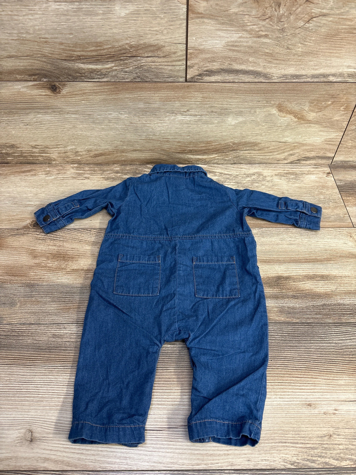 Cat & Jack Chambray Button Up Coverall Blue sz 0-3m