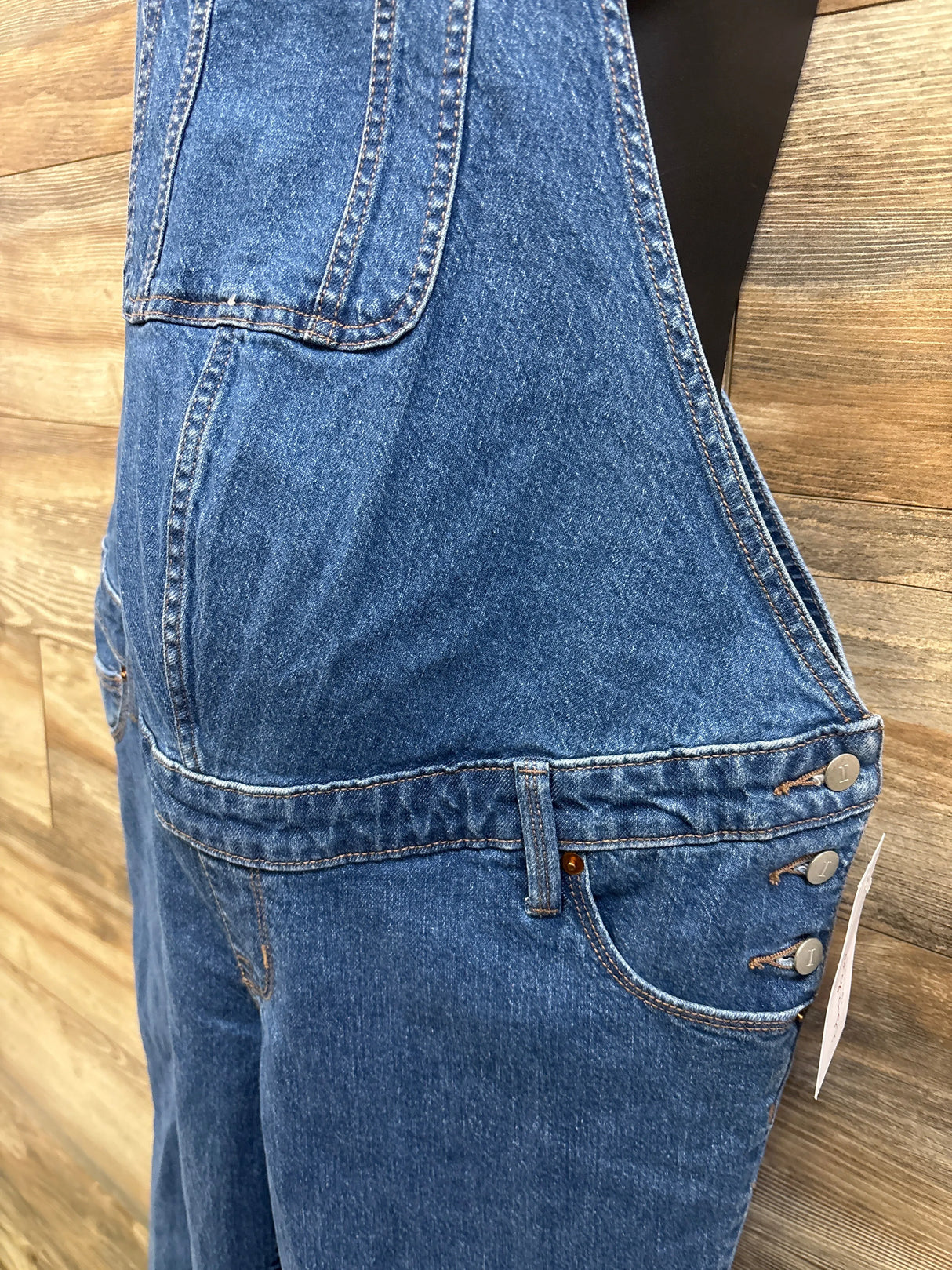 NEW Isabel Maternity Denim Overalls Blue sz Medium (8)