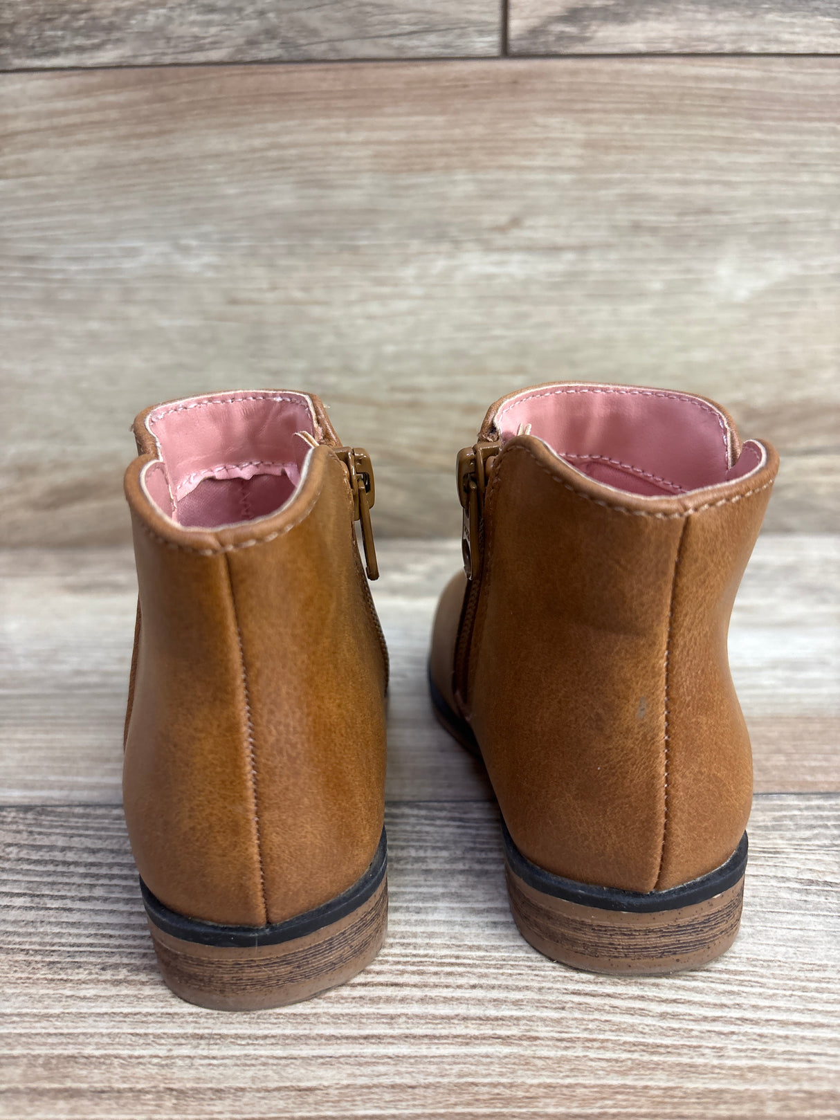 Cat & Jack Penelope Zipper Boots Brown sz 5c