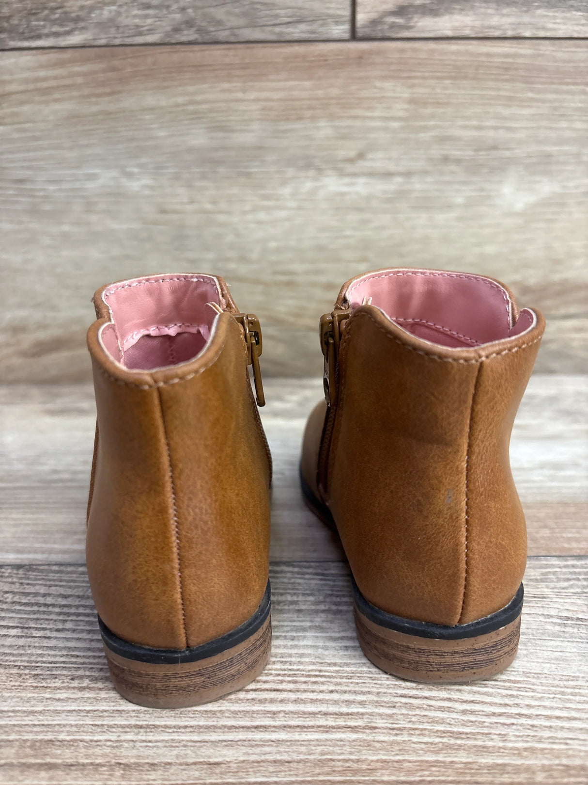 Cat & Jack Penelope Zipper Boots Brown sz 5c