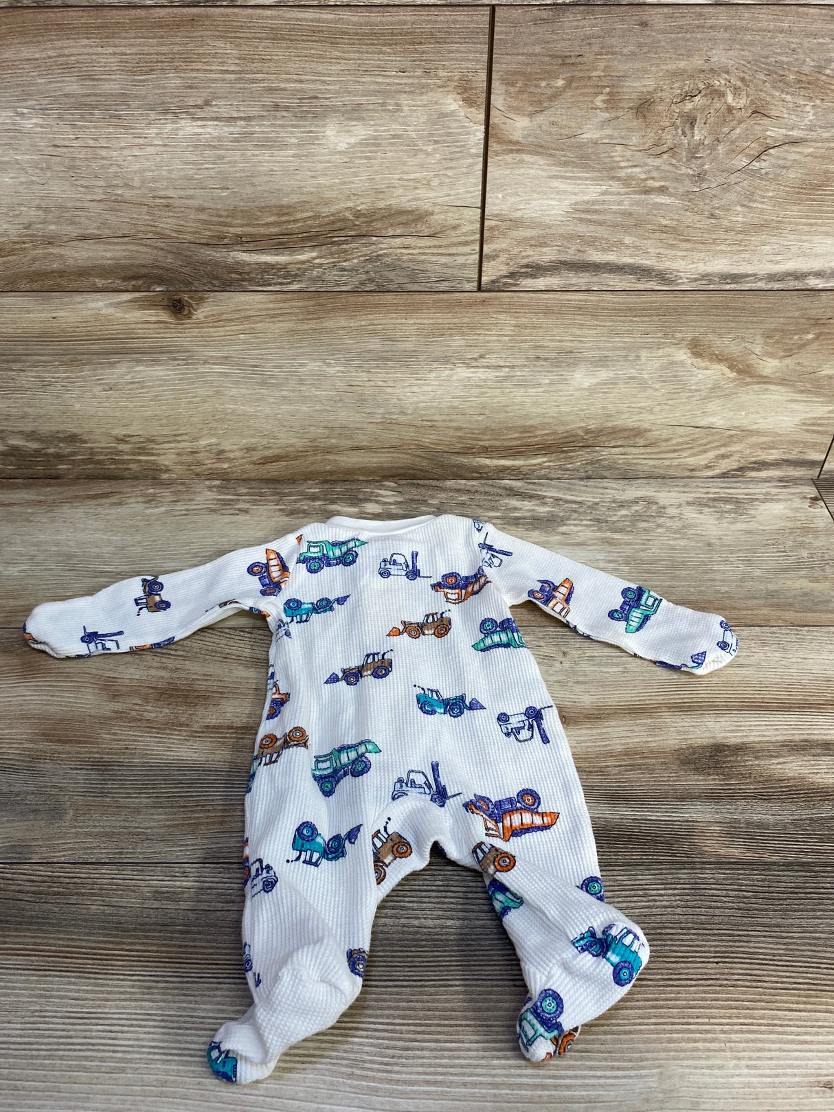 Carter's Thermal Tractor Sleeper White sz Newborn