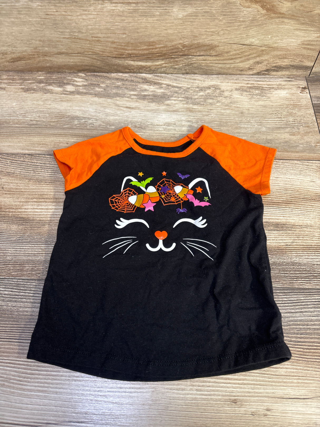 Way To Celebrate! Halloween Cat Shirt Black sz 2T