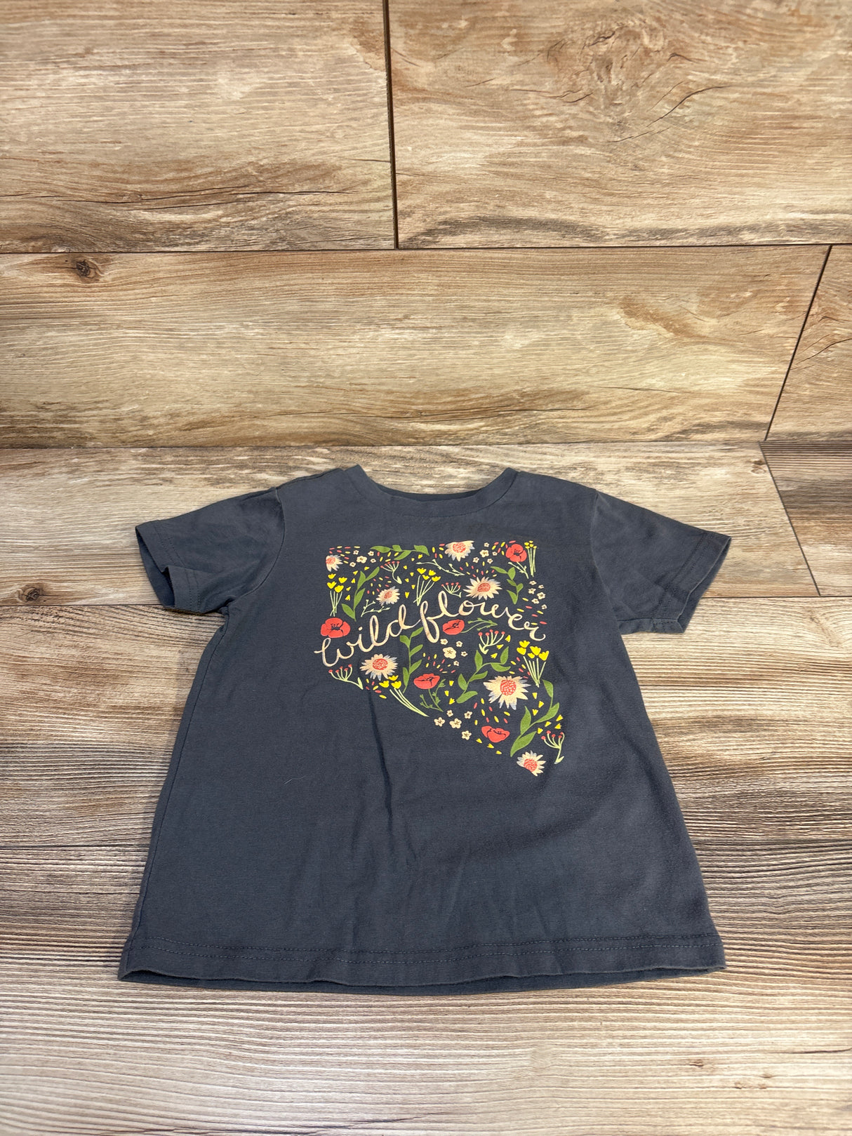 Wild Is Calling Wildflower Shirt Grey sz 4T