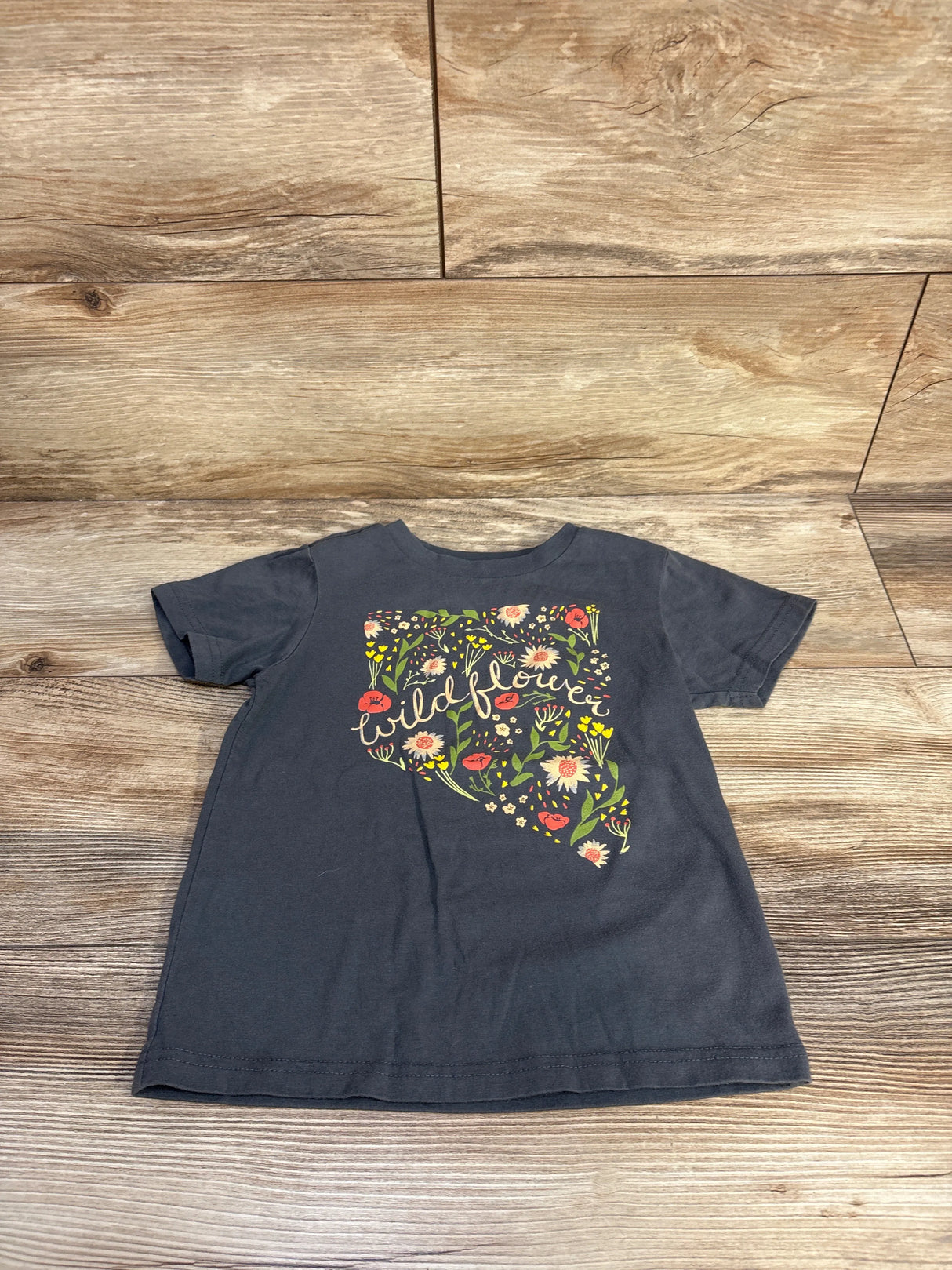Wild Is Calling Wildflower Shirt Grey sz 4T