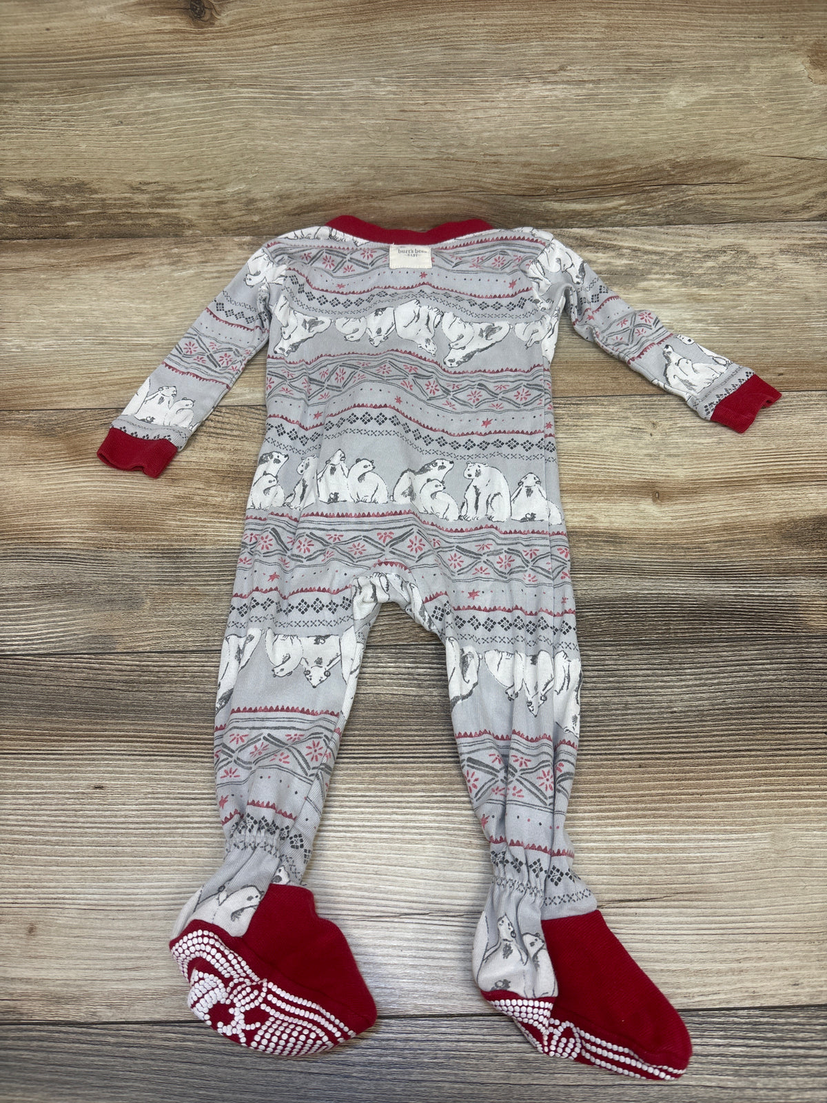 Burt's Bees Baby Organic Fair Isle Sleeper Grey sz 6-9m