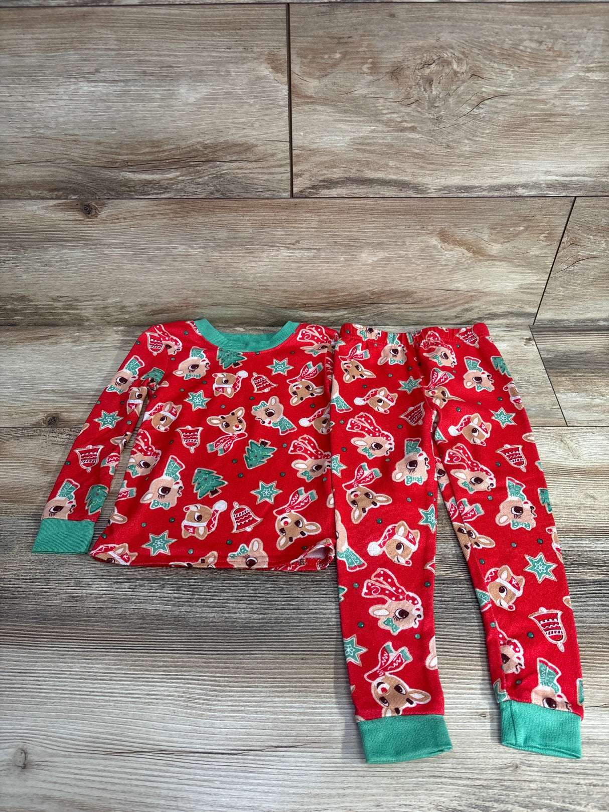 Rudolph The Red Nose Reindeer 2pc Pajama Set Red sz 3T