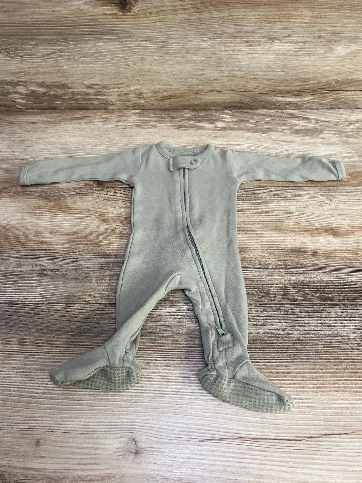 L'ovedbaby Organic 2-Way Zipper Footie Green sz Preemie - Me n Mommy To Be