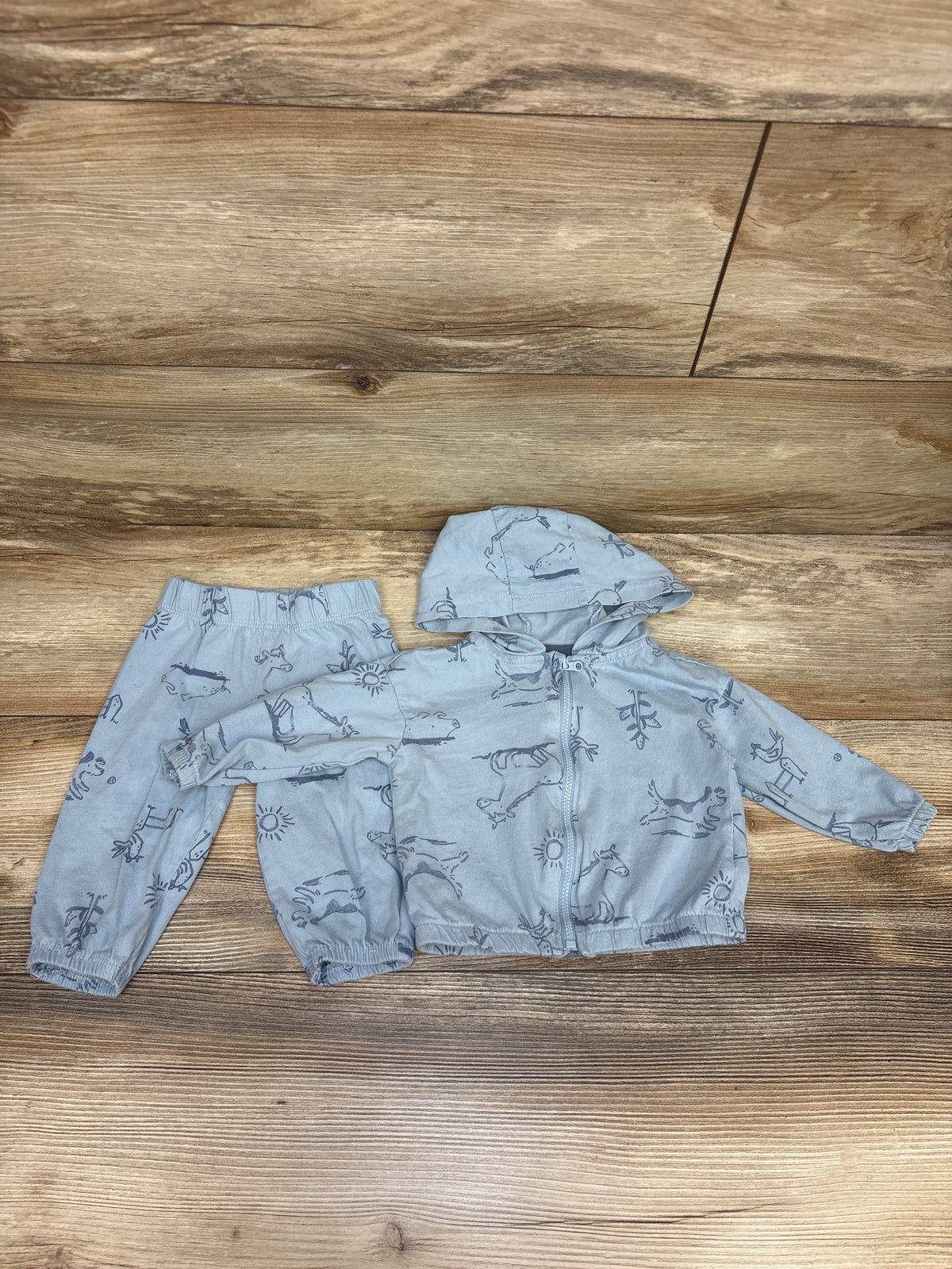 Carter's 2pc Zip-Up Jacket & Pants Set Blue sz 6m
