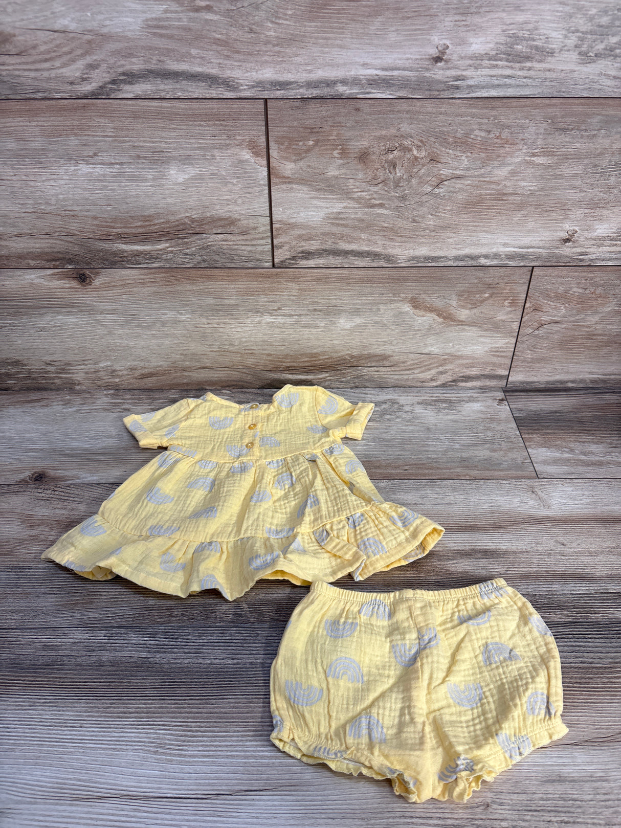 Koala Baby 2pc Gauze Dress & Bloomers Set Yellow sz 3m