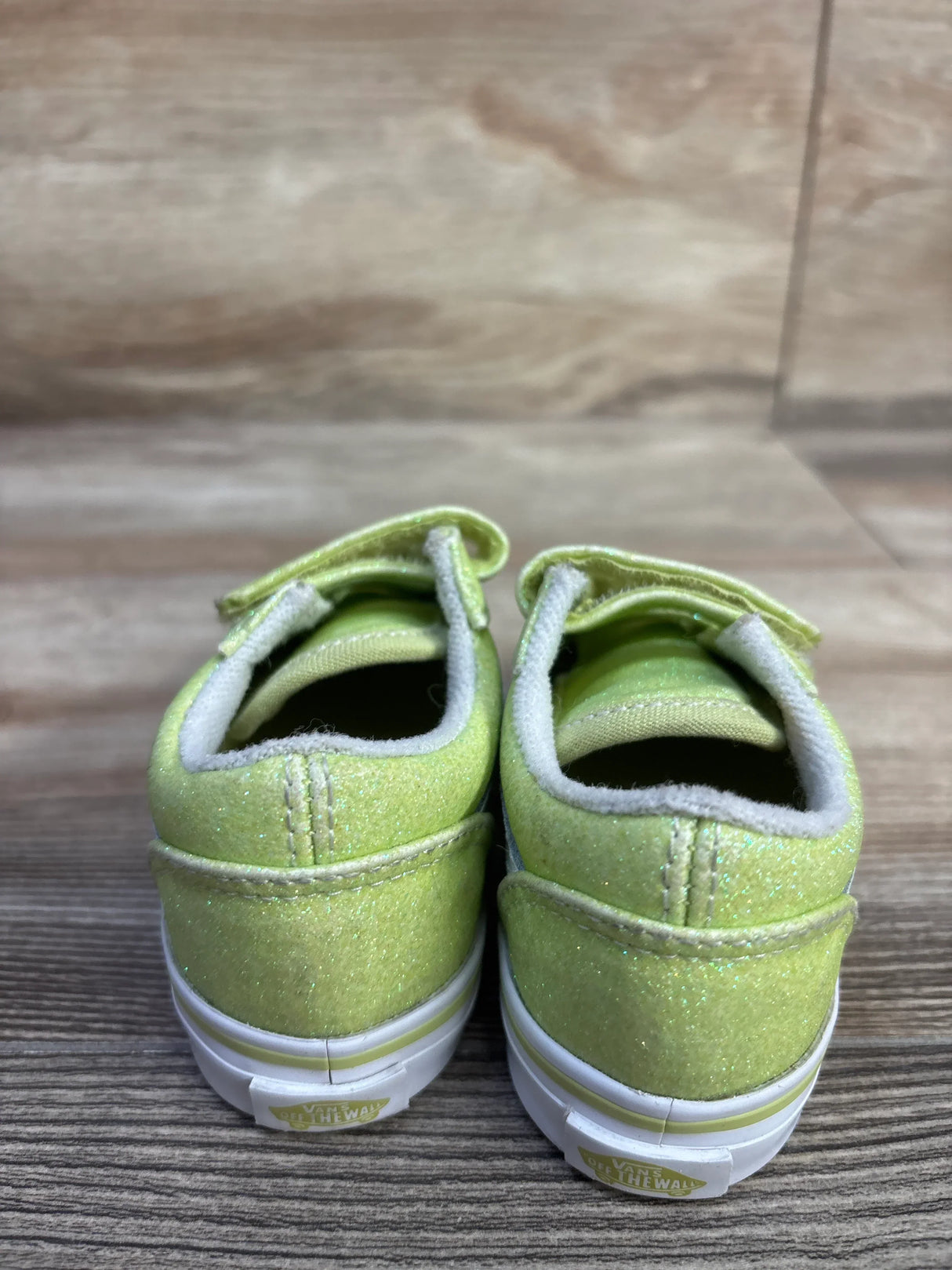 Vans Old Skool V Glitter Sneakers Green sz 5c