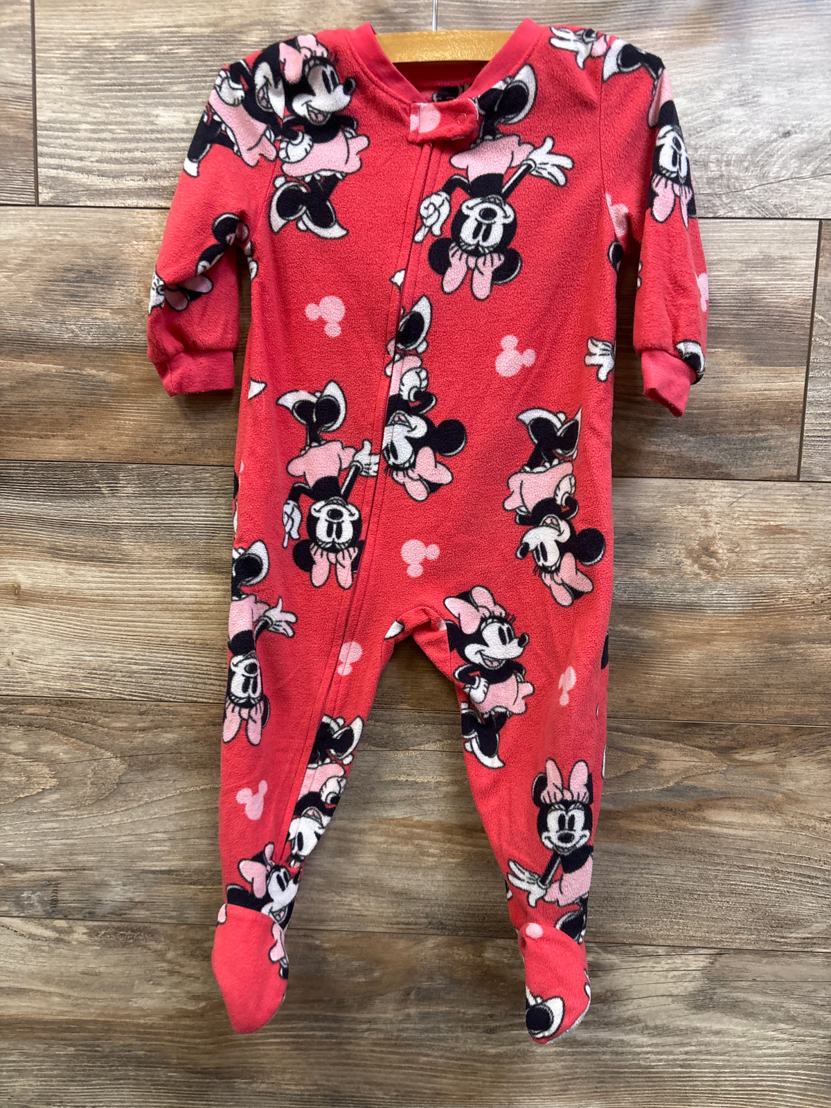 Disney Junior Minnie Mouse Blanket Sleeper Red sz 18m