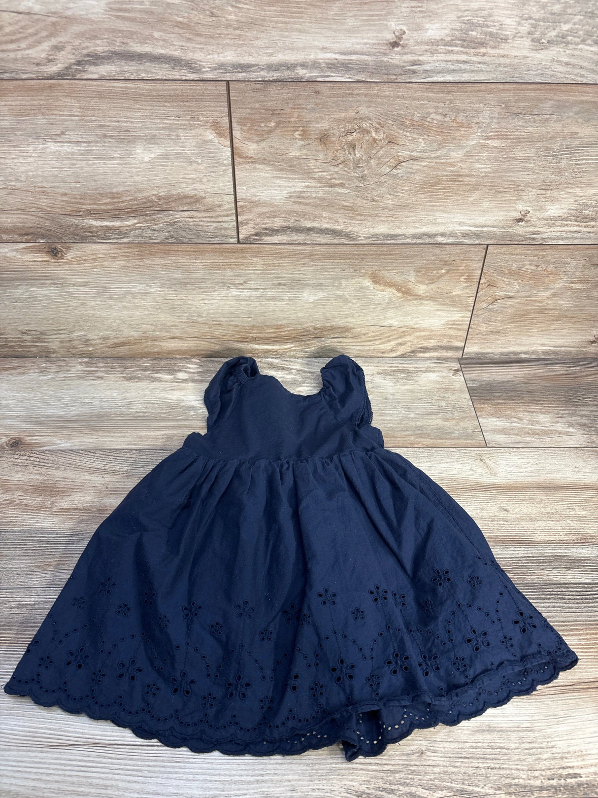 Topomini Eyelet Dress Navy sz 12-18m