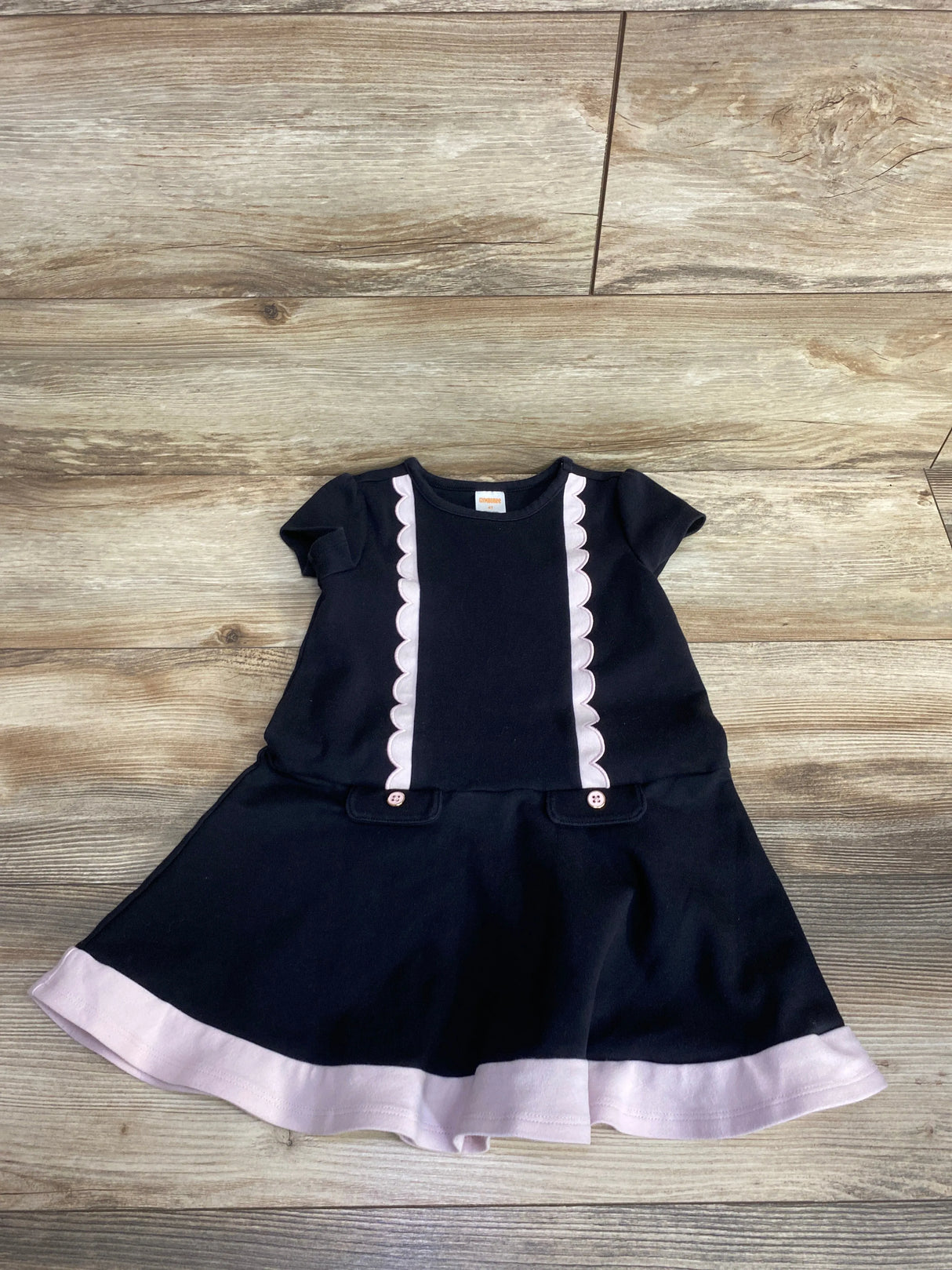 Gymboree Textured Shirt Dress Black sz 4T