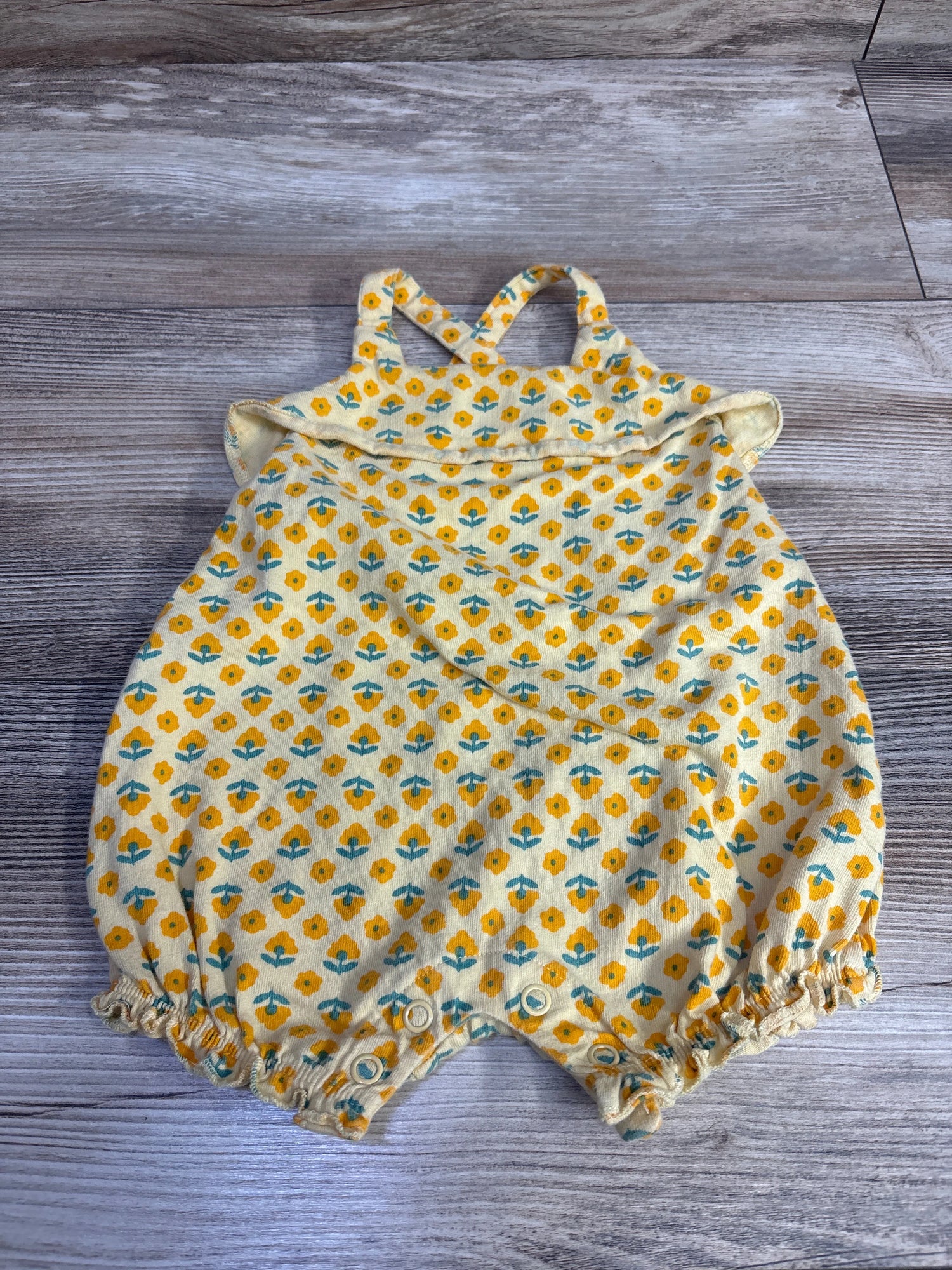Just One You Floral Shortie Romper Yellow sz 3m - Me n Mommy To Be