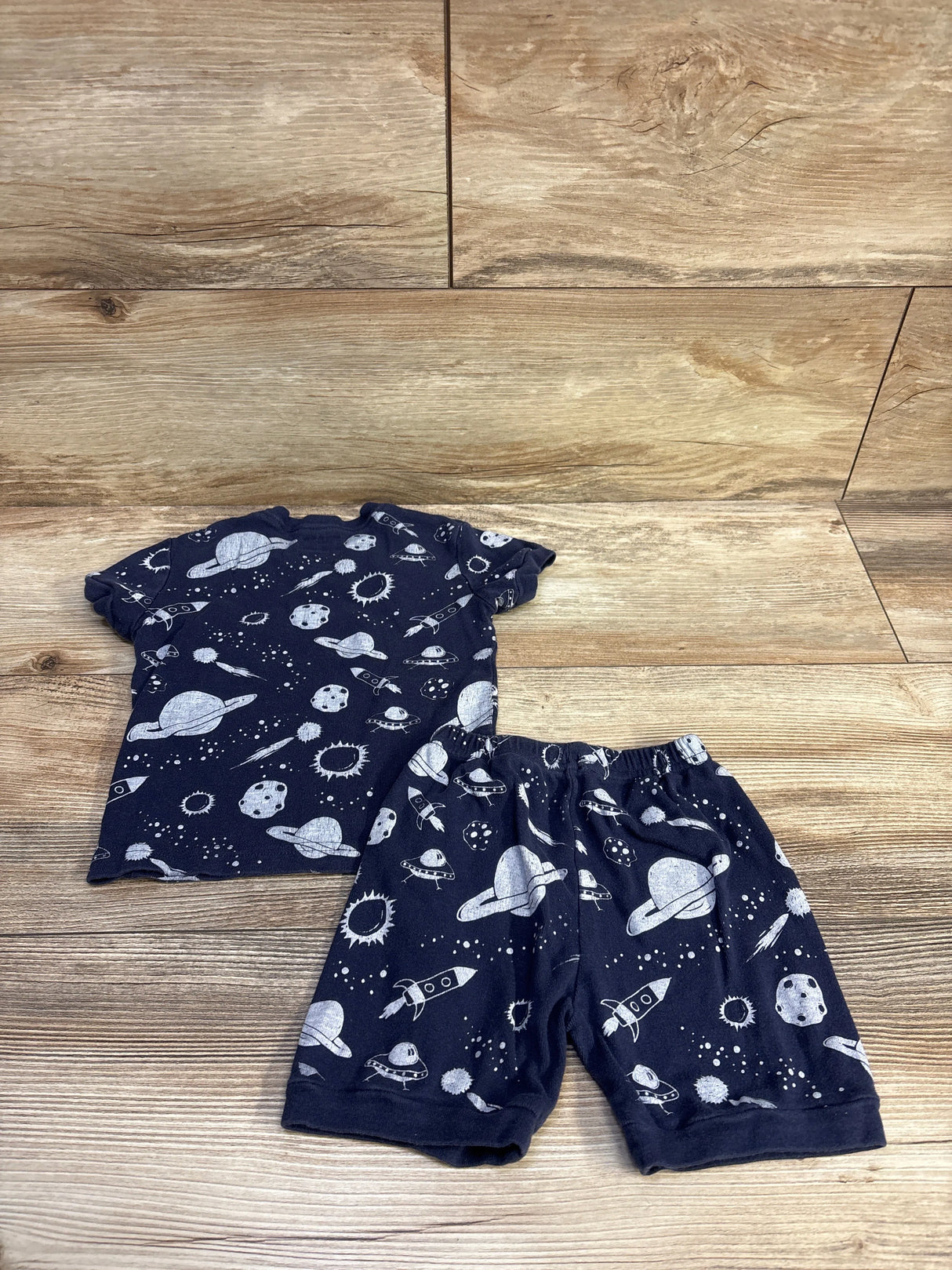 Daughter Queen 2pc Space Pajama Set Navy sz 2T