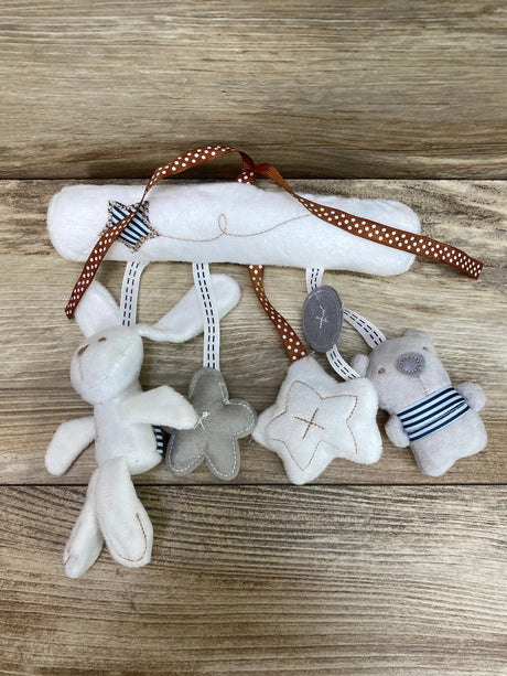 Hanging Plush Activity Rabbit/Bear Music Toy White - Me n Mommy To Be