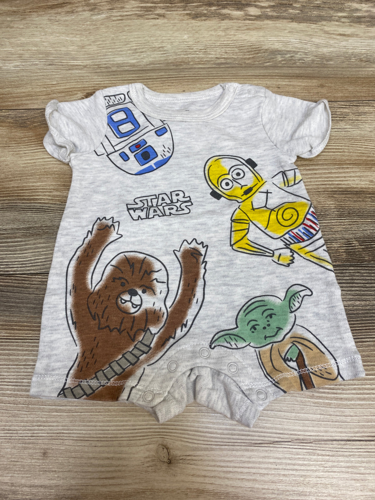 Star Wars Shortie Romper Grey sz 0-3m