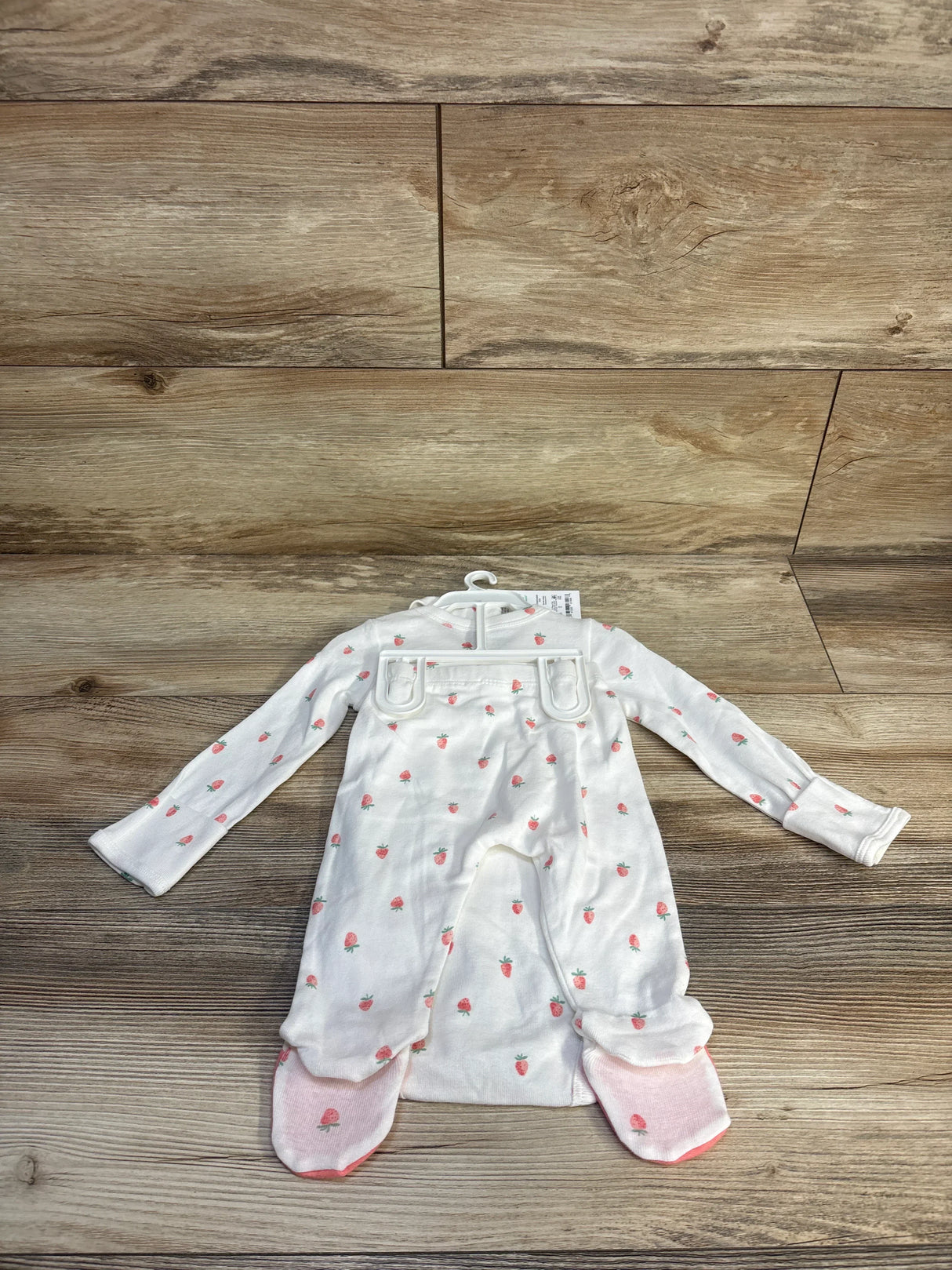 NEW Just One You 3pc Strawberry Print Kimono Bodysuit Set White sz 3m