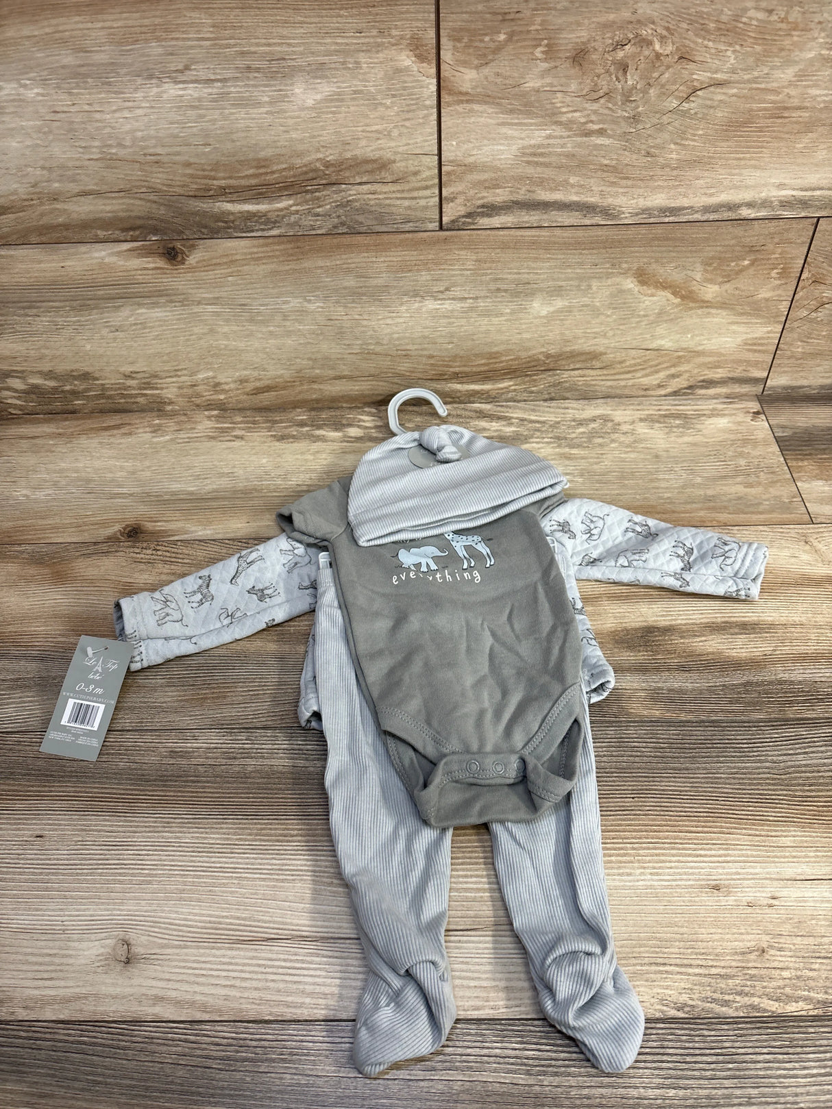 NEW Le Top Bebe 4pc Set Green sz 0-3m