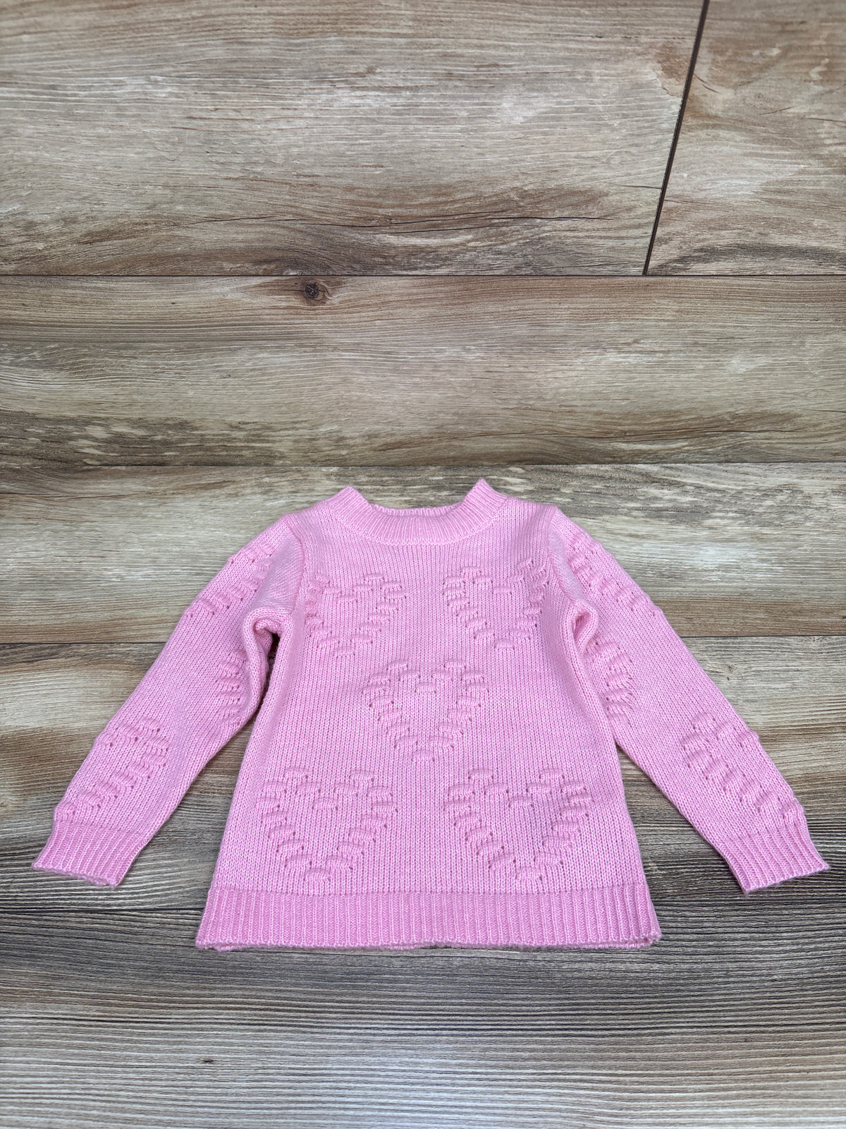 Btween Knit Heart Sweater Pink sz 12m