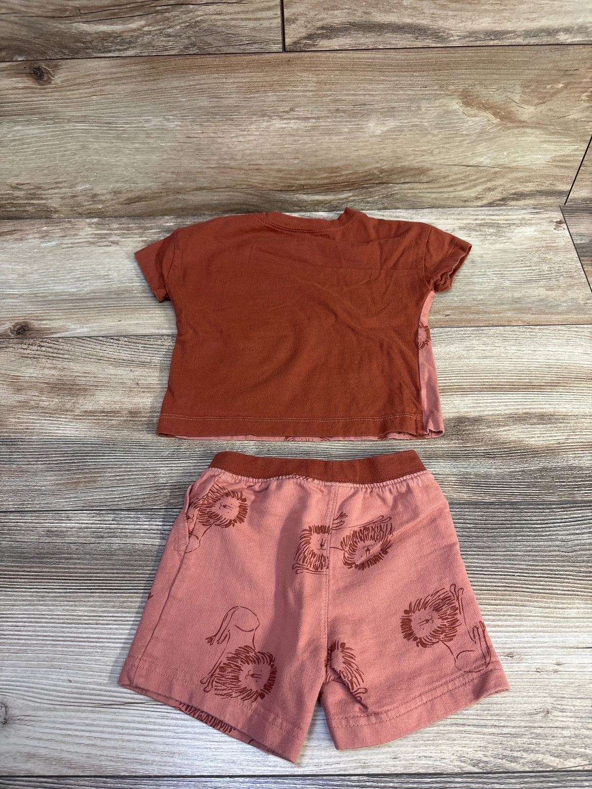 Just One You 2pc Pocket Shirt & Shorts Set Rust sz 12m