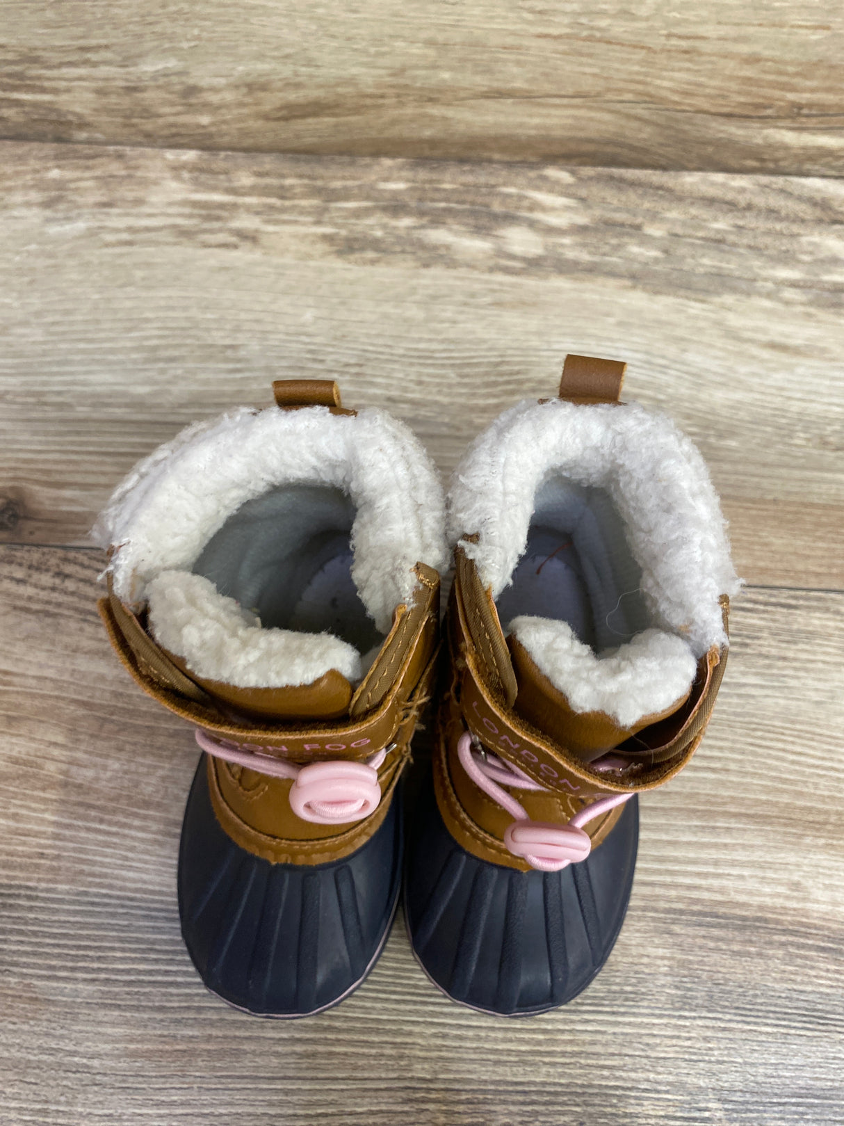 London Fog Faux Fur Winter Snow Boots Brown sz 5c