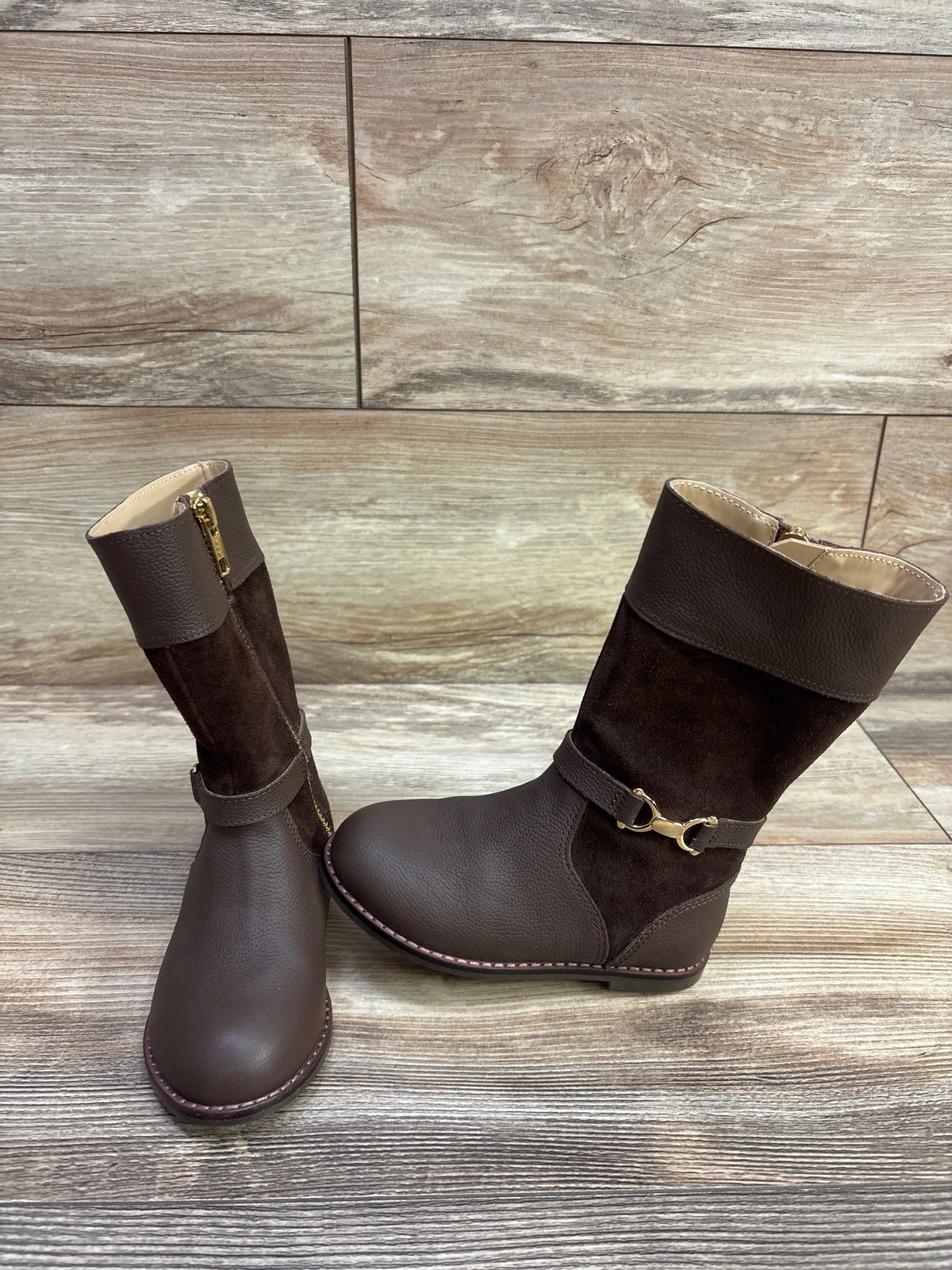 Janie & Jack Riding Boots Brown sz 8c