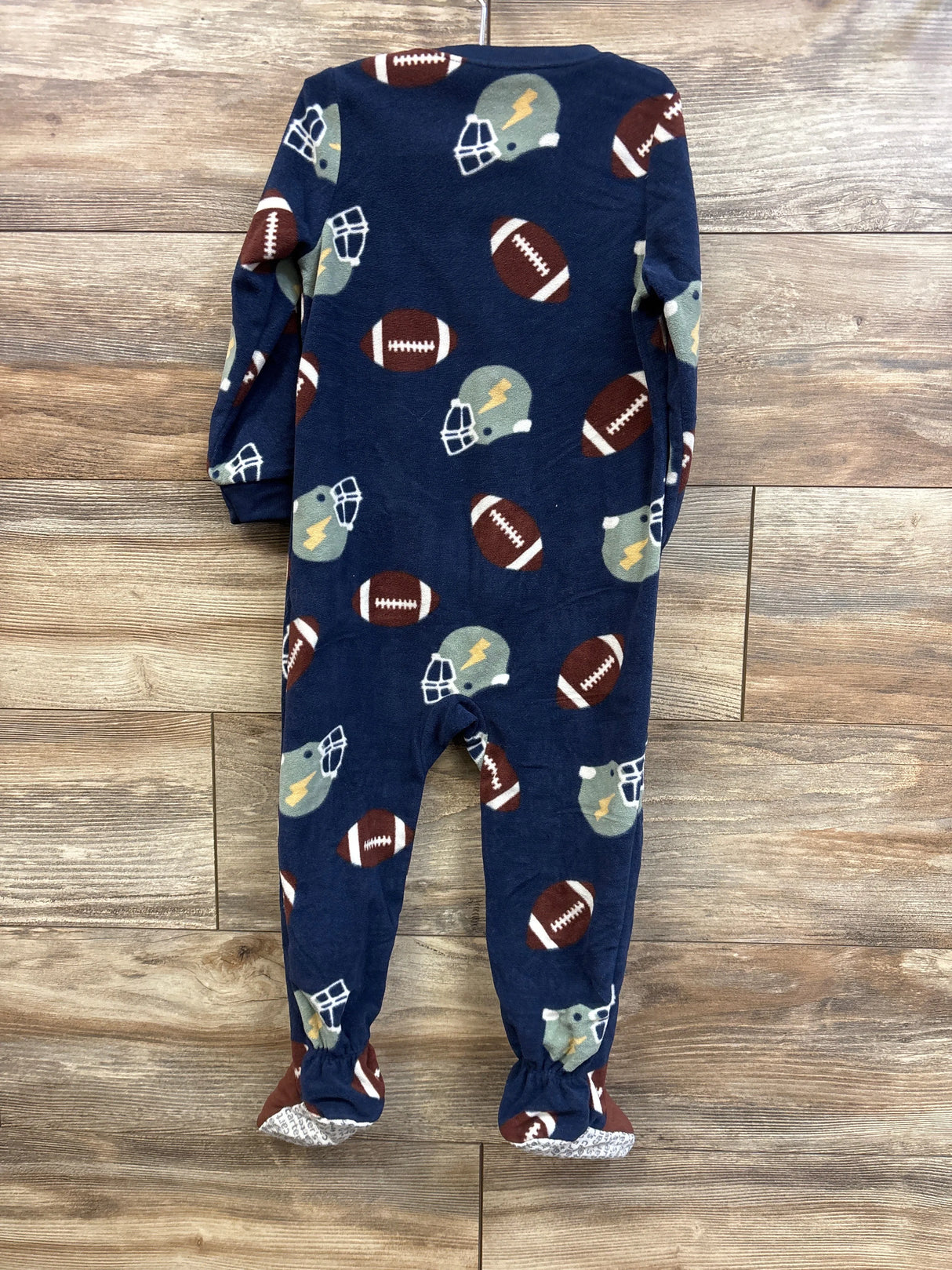 Carter's Football Blanket Sleeper Navy sz 3T