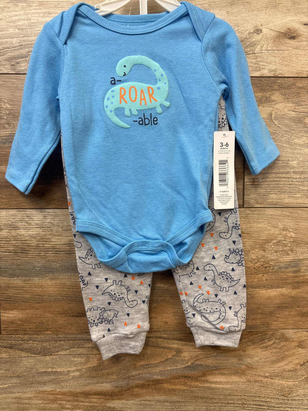 NEW Baby Views 3pc A-roar-able Bodysuit Set Blue sz 3-6m