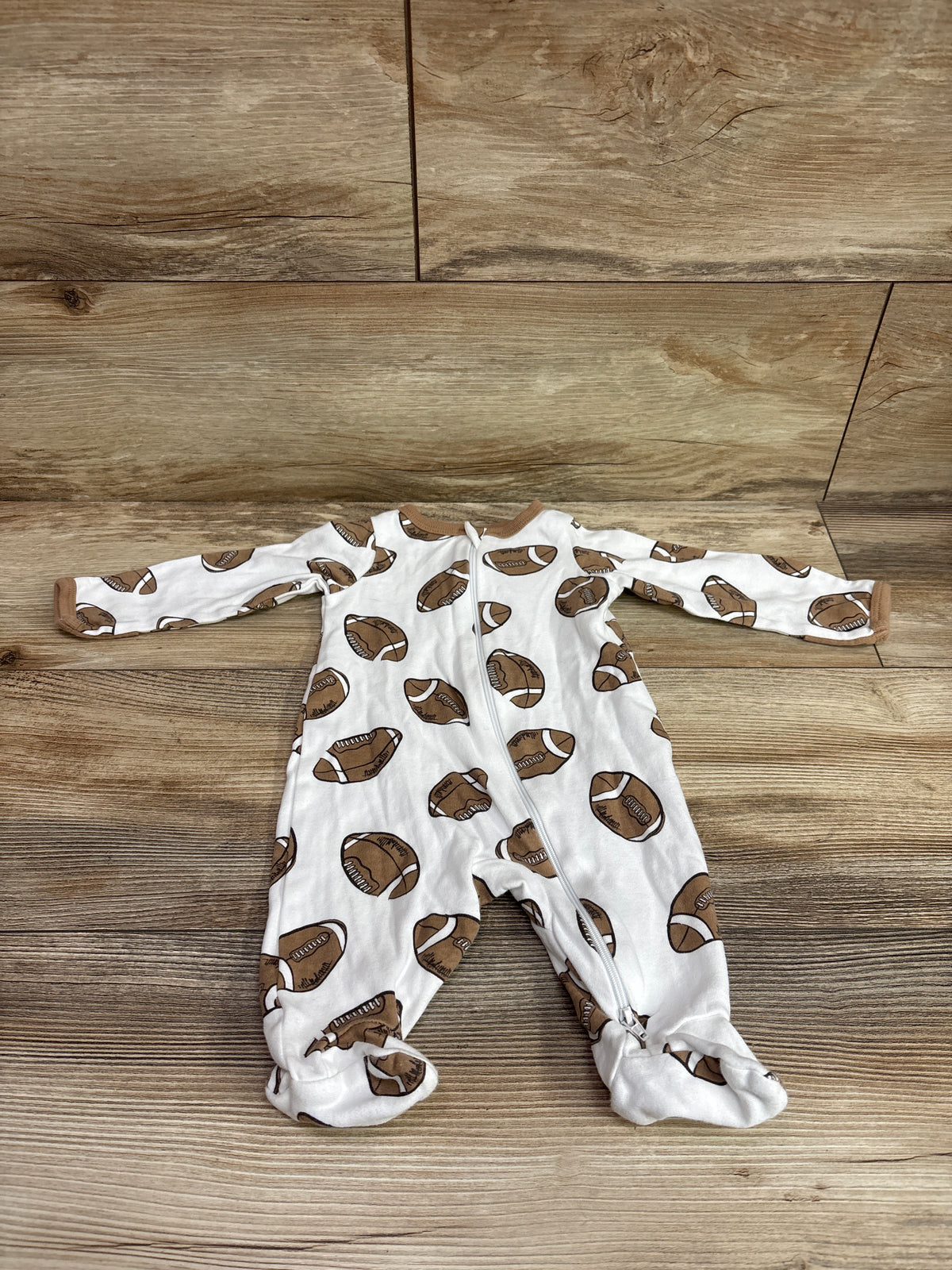 Wonder Nation Football Sleeper White sz 0-3m