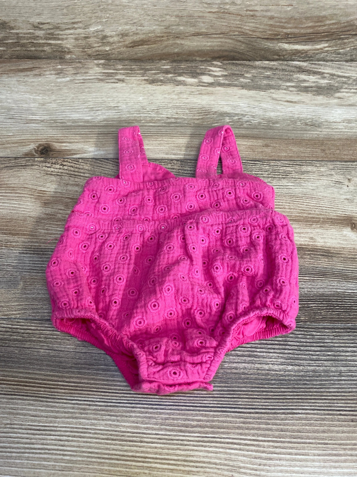 Cat & Jack Eyelet Romper Pink sz 0-3m - Me n Mommy To Be