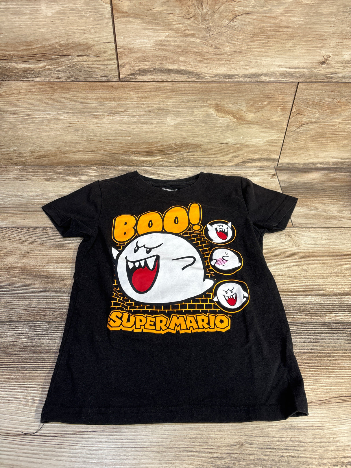 Super Mario Boo! Shirt Black sz 5T