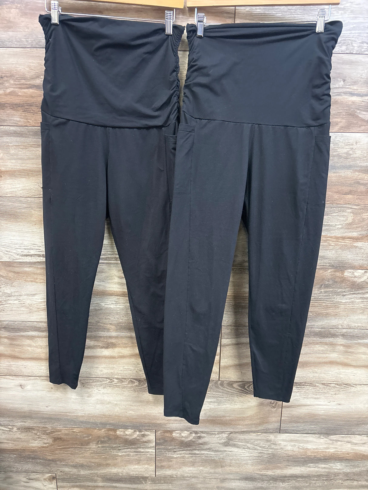 Maternity 2pk Ruched Leggings Black sz Medium
