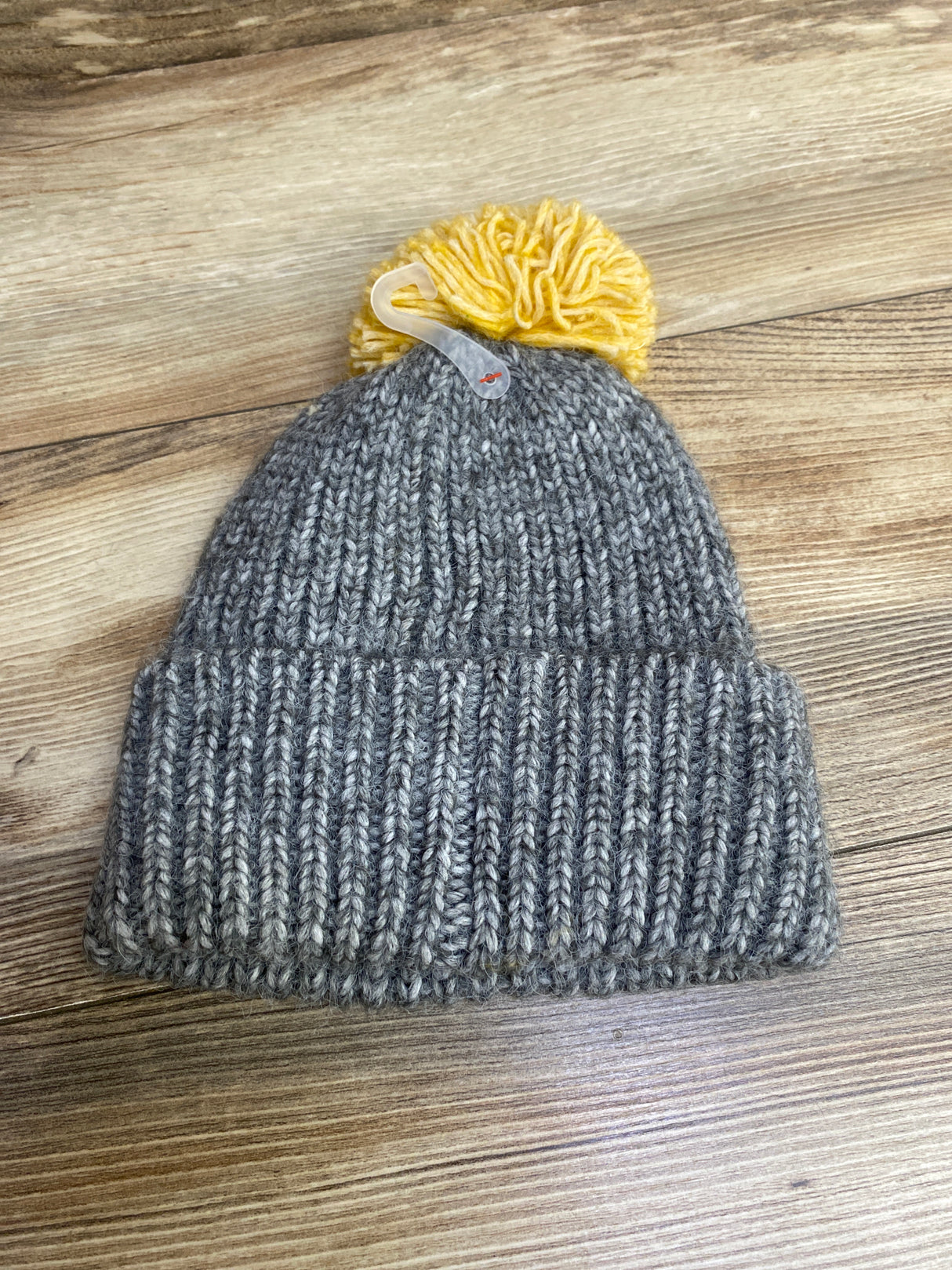 NEW Cat & Jack Knit Beanie w/ Pom Pom Grey sz 2T-5T