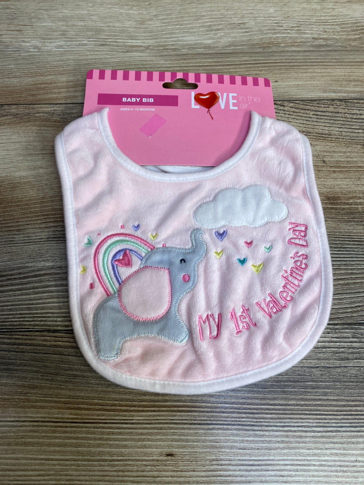 NEW Love In The Air Baby Bib "My 1st Valentine's Day" Pink - Me n Mommy To Be