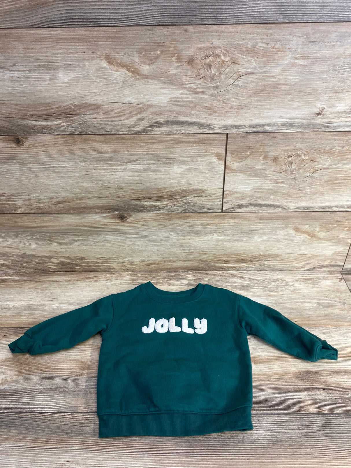 Cat & Jack Pull Over Jolly Sweatshirt Green sz 18m