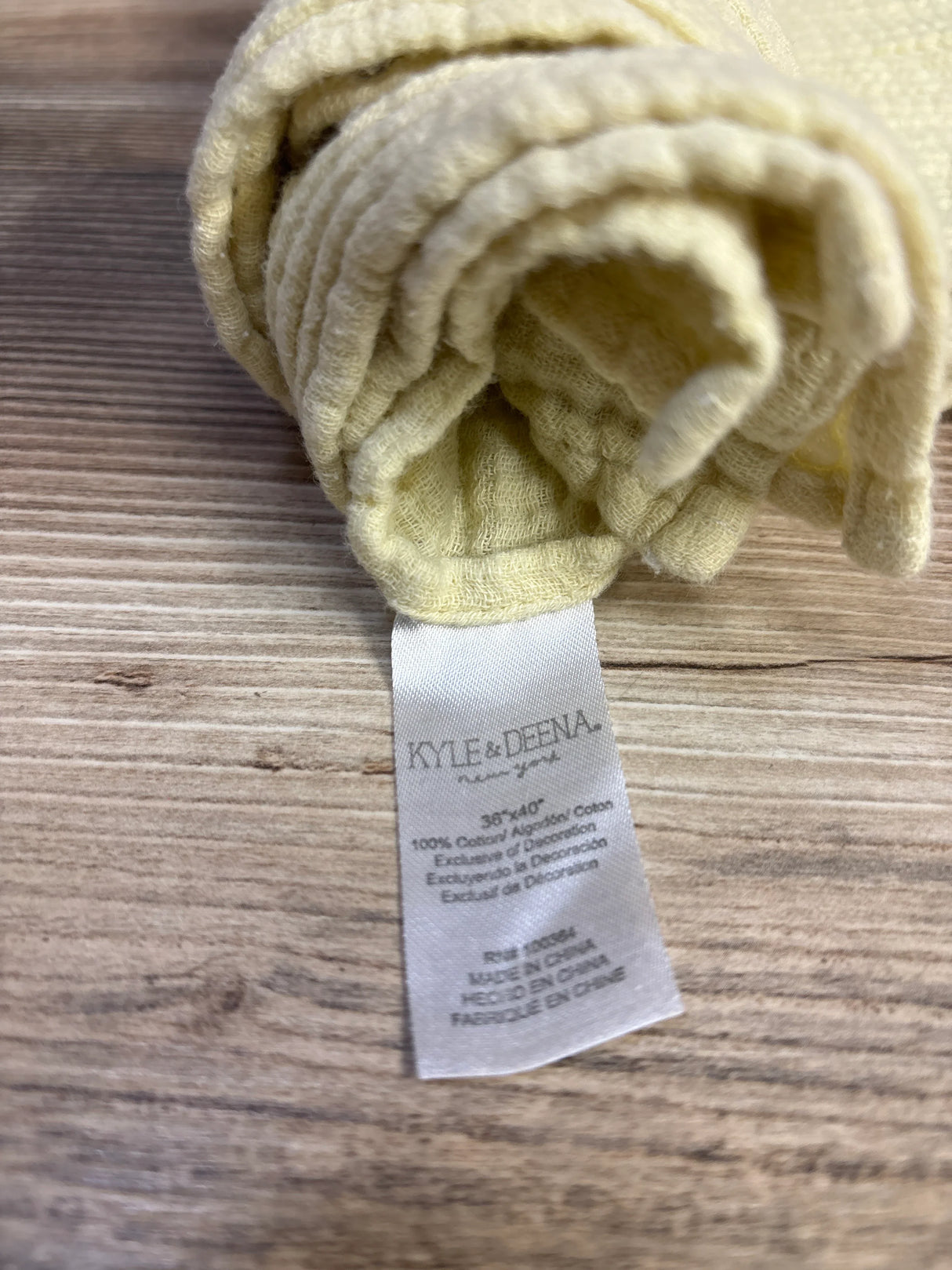 Kyle & Deena Muslin Swaddle Blanket, Yellow