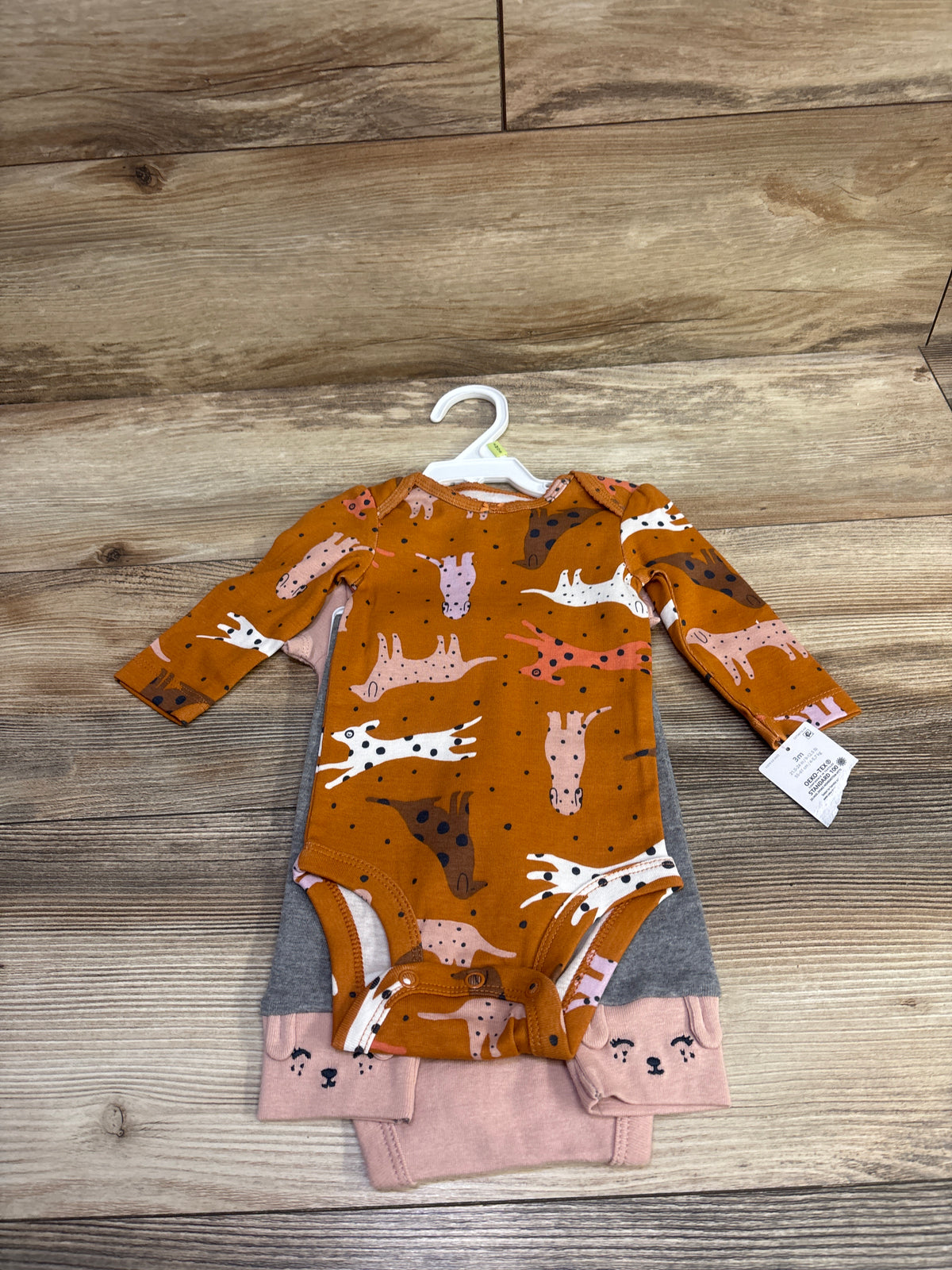 NEW Carter's 3pc Bodysuit Set Orange sz 3m