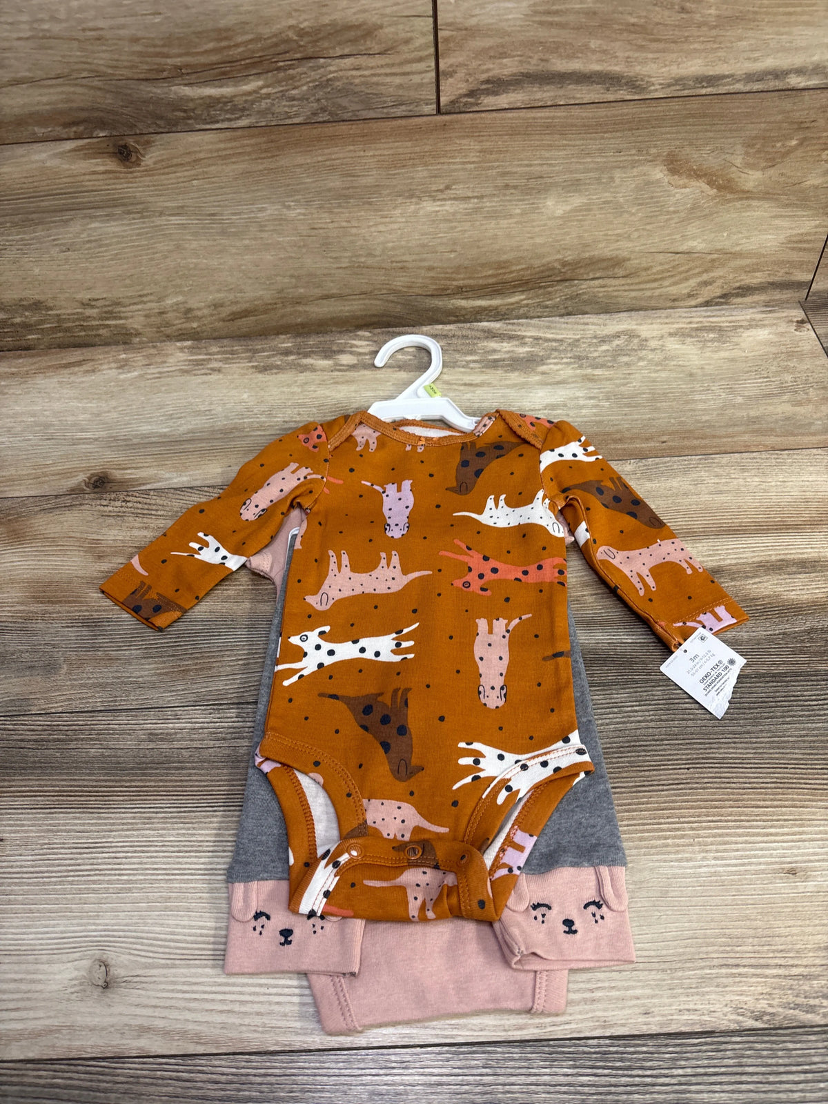 NEW Carter's 3pc Bodysuit Set Orange sz 3m