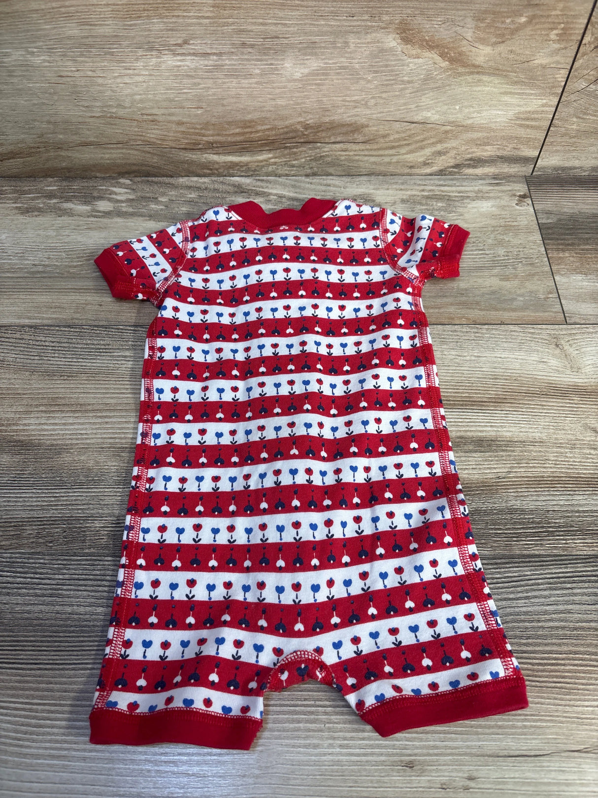 Hanna Andersson Fourth of July Romper Sleeper Red sz 6-9m