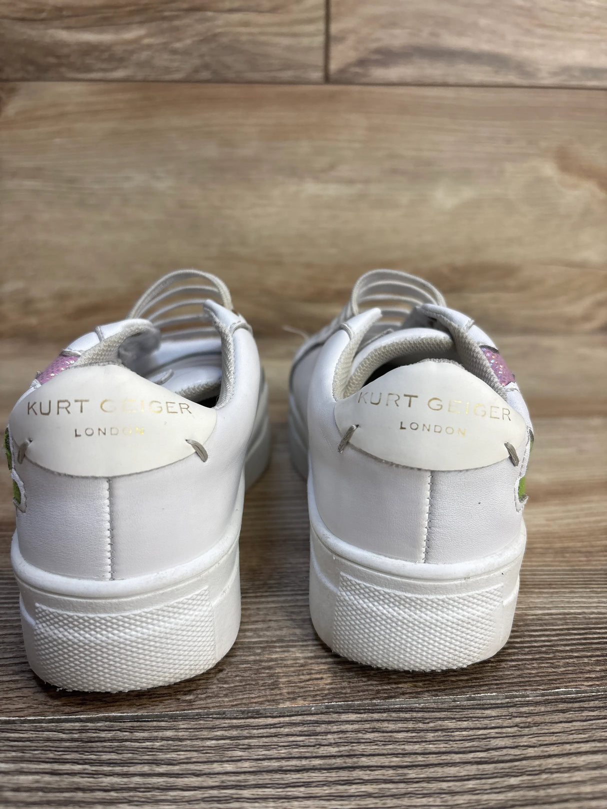 Kurt Geiger London Mini Laney Butterfly Sneakers White sz 12c