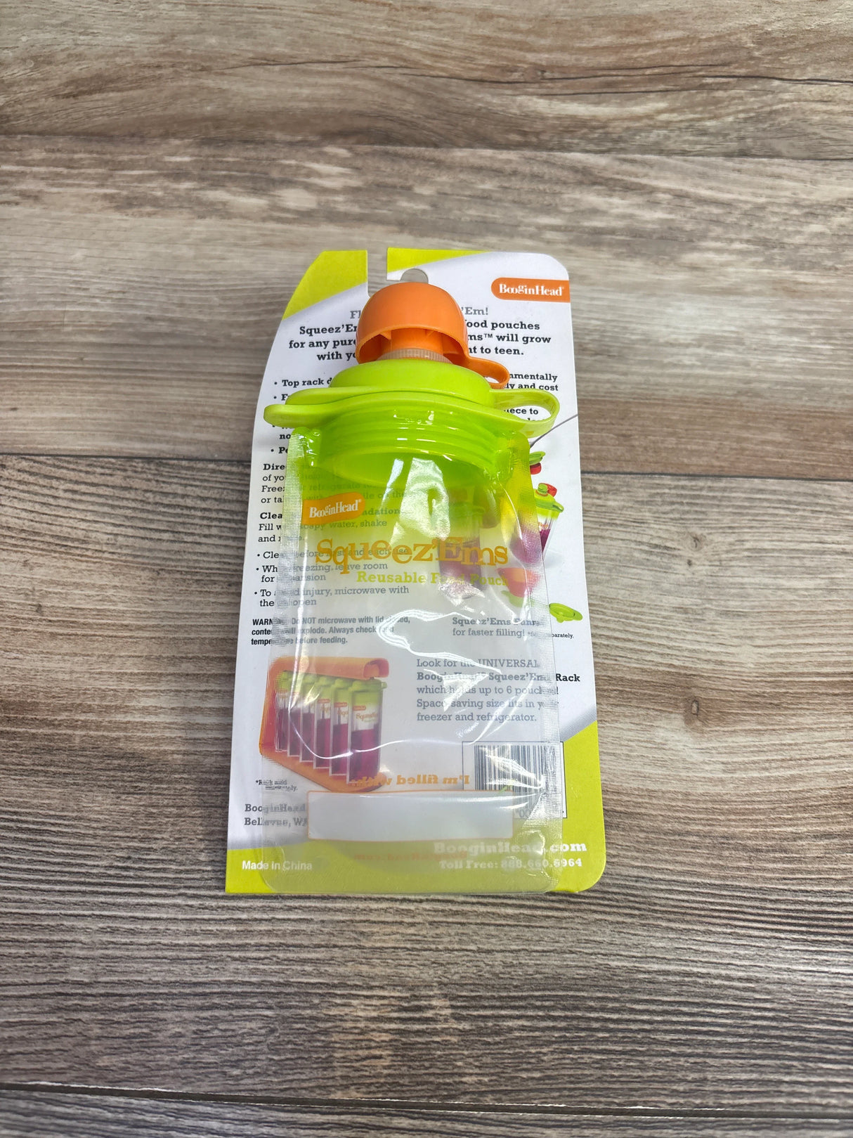 NEW BooginHead Squeez'Ems Reusable Food Pouches 2pk