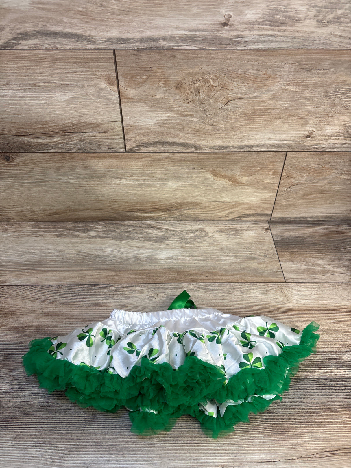 Yex Shamrock Print Tutu White sz 0-6m