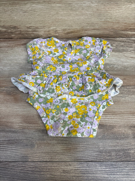 Carter's Floral Skirted Bodysuit Purple sz 3m - Me n Mommy To Be