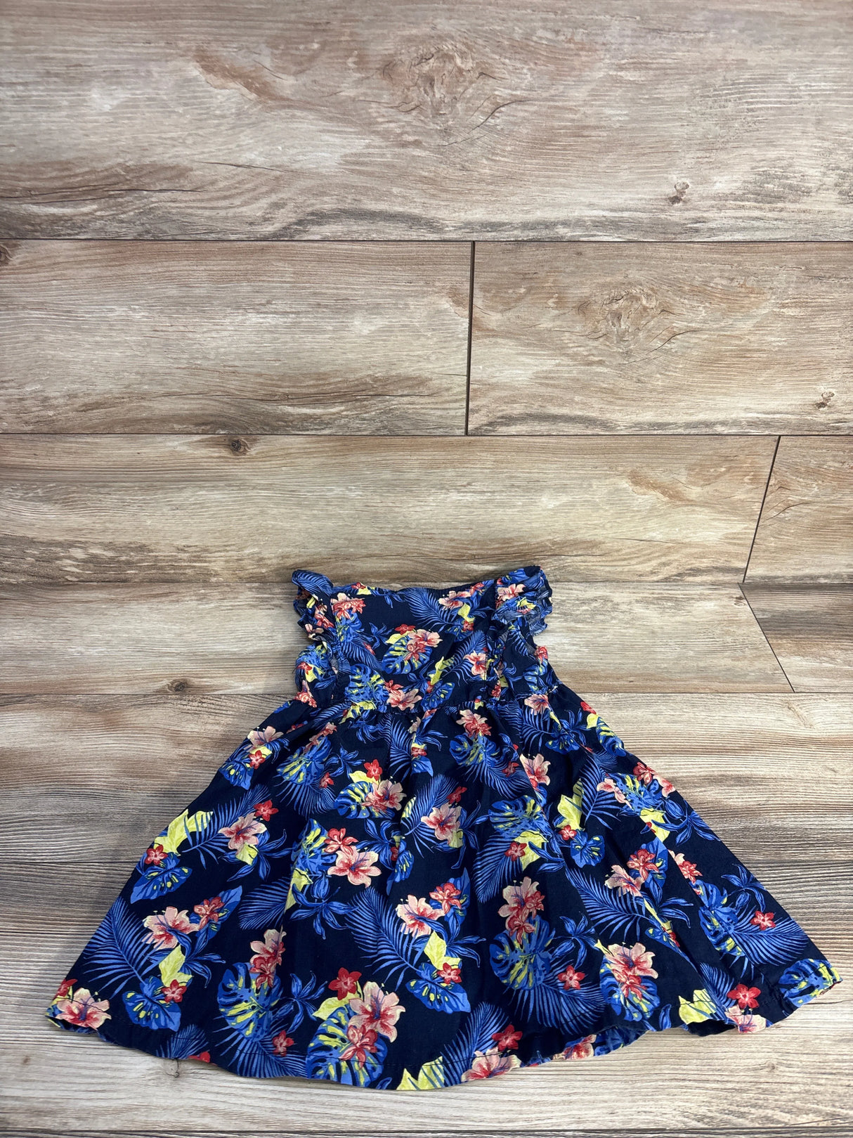Picapino Floral Tropical Dress Navy sz 4T - Me n Mommy To Be